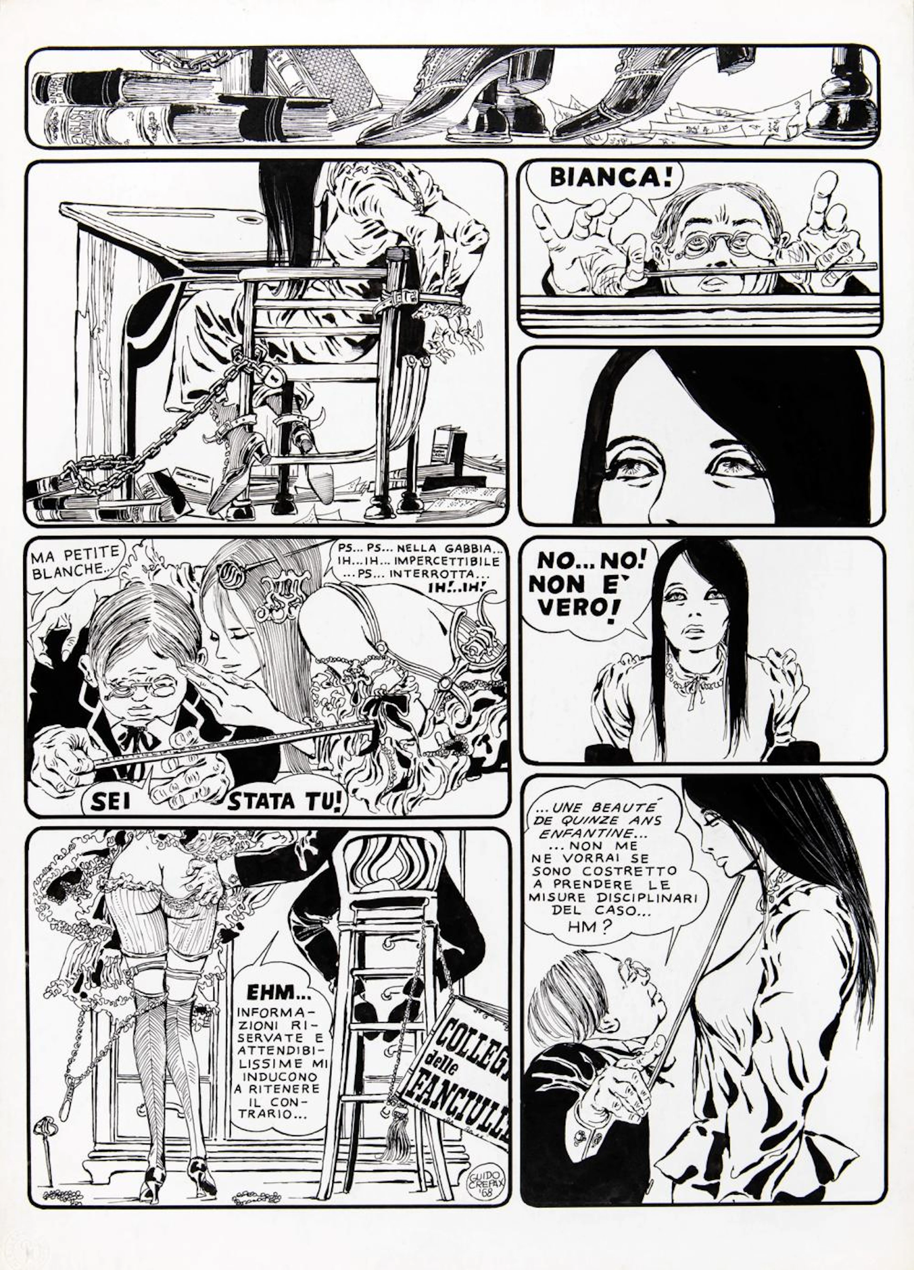 Guido Crepax - Bianca - La casa matta, 1968