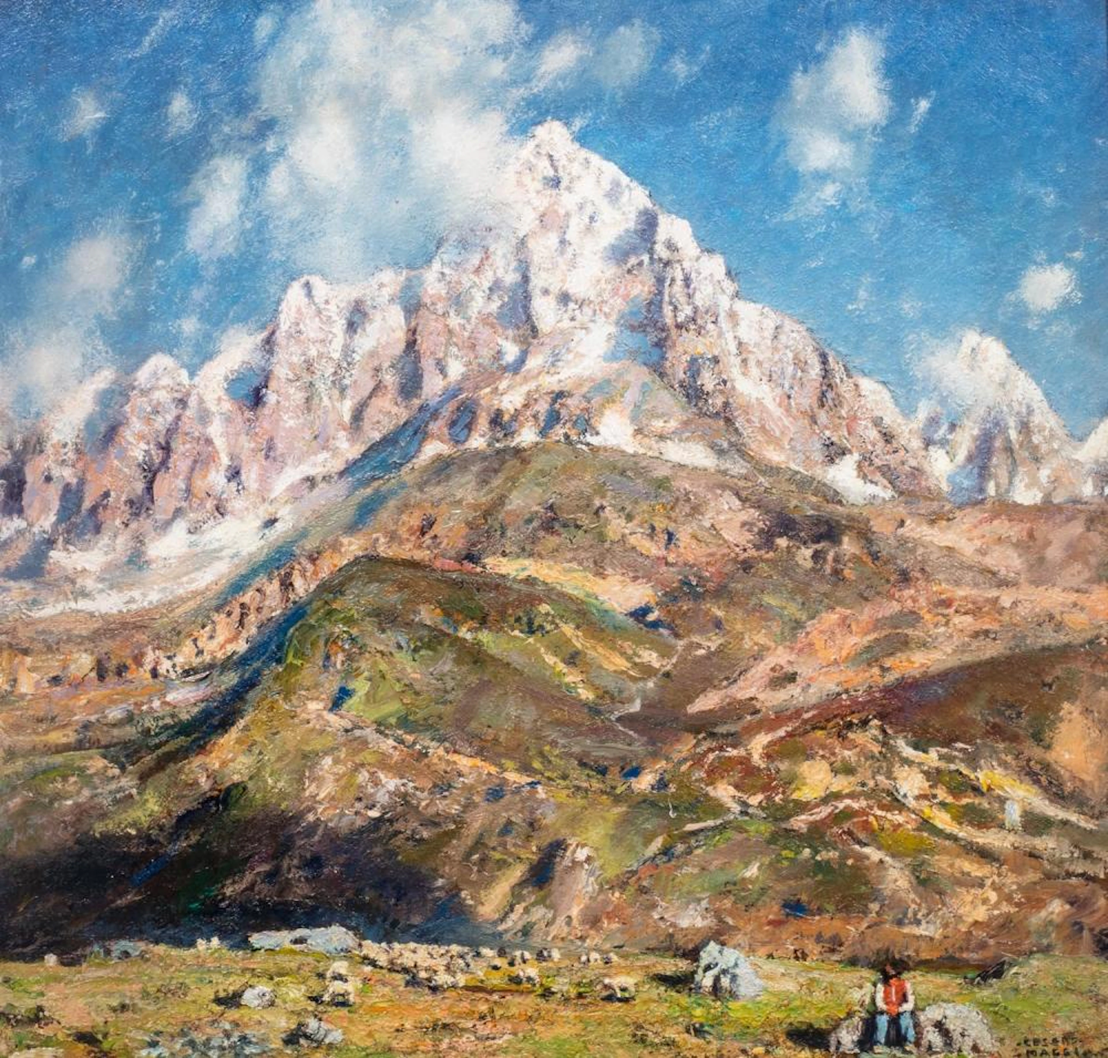 Cesare Maggi (Roma 1881-Torino 1961) - "Il Monviso"