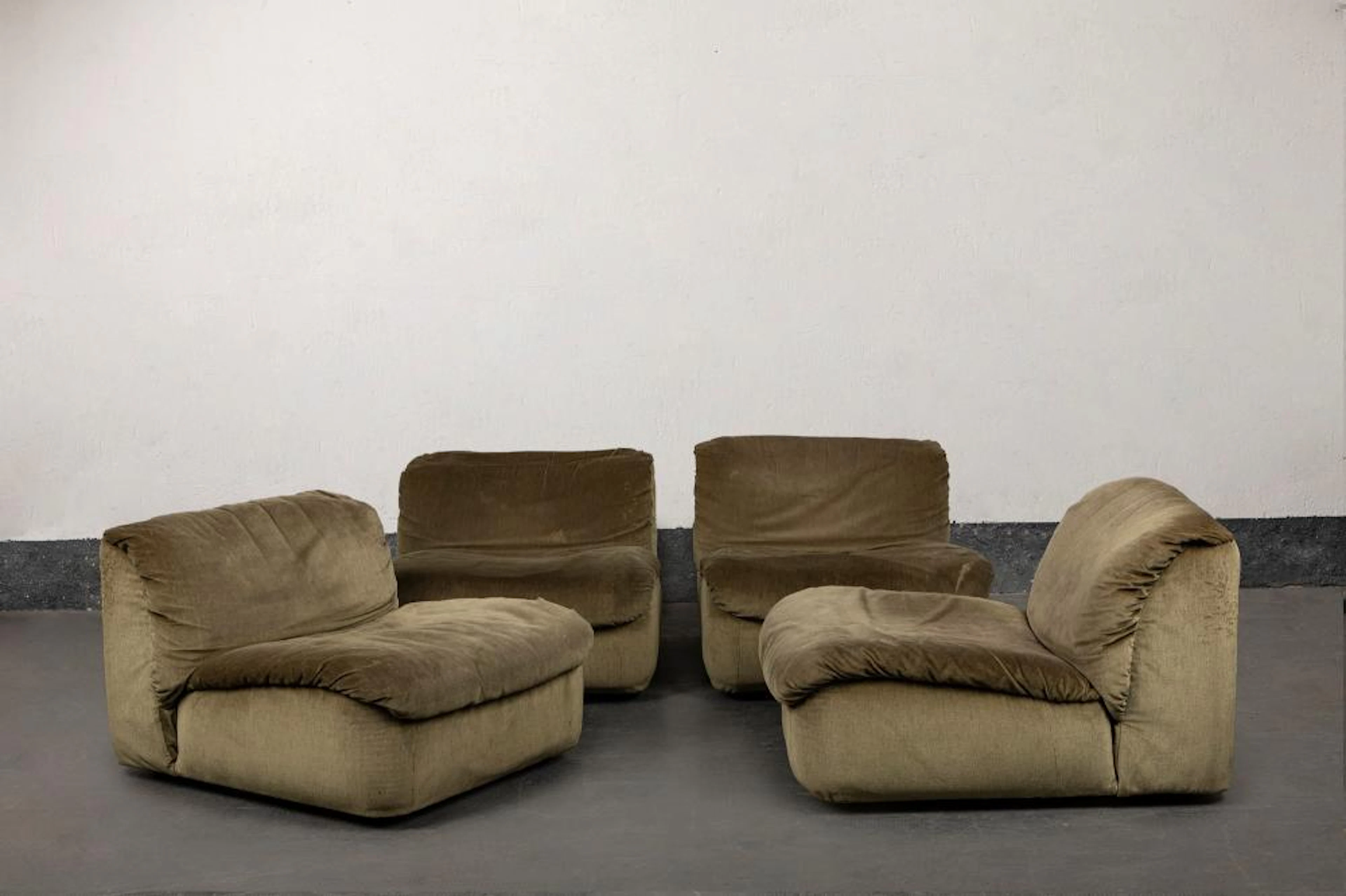 Tito Agnoli - Four armchairs, 1960 ca.