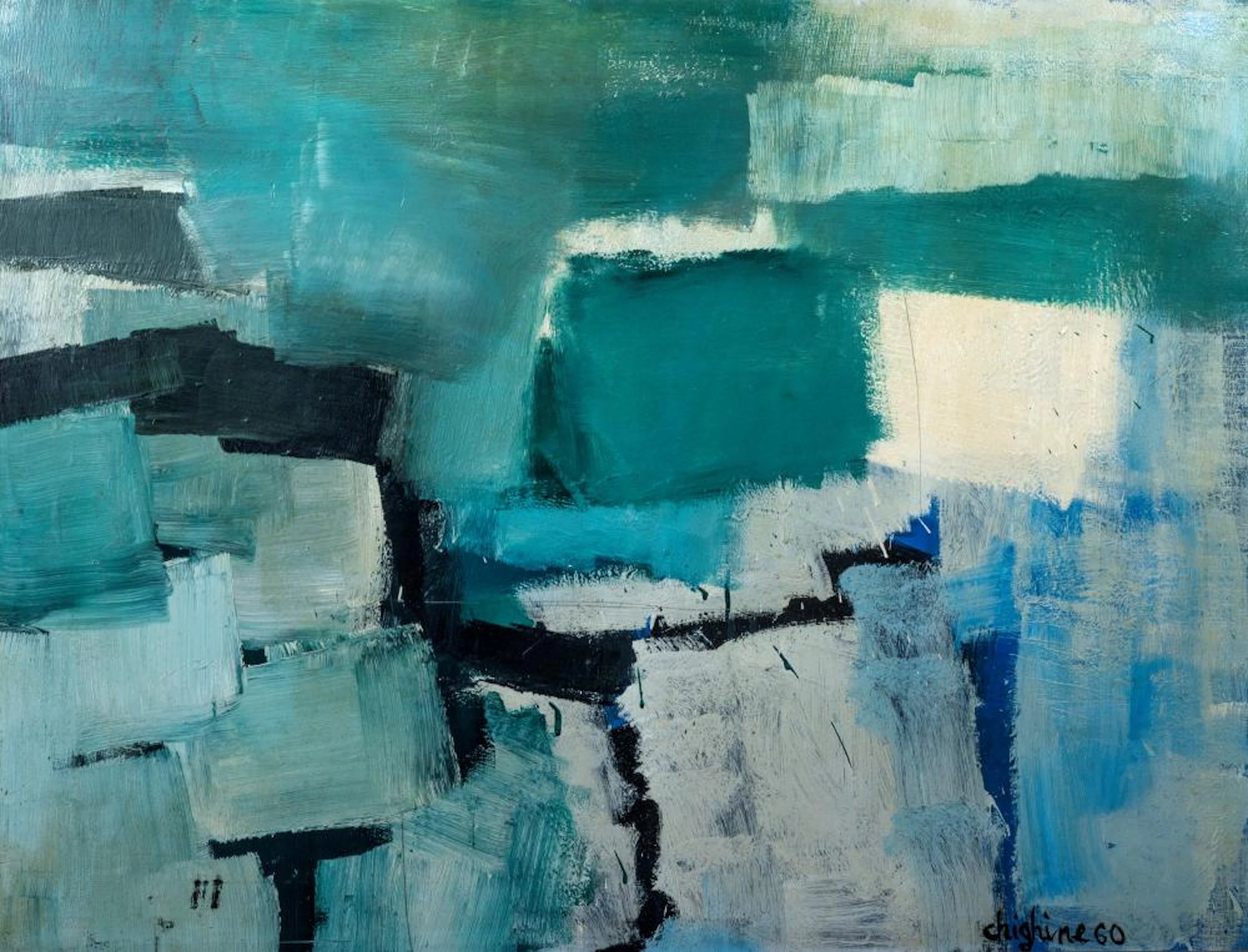 Alfredo Chighine (Milano 1914-Pisa 1974) - La spiaggia, 1960