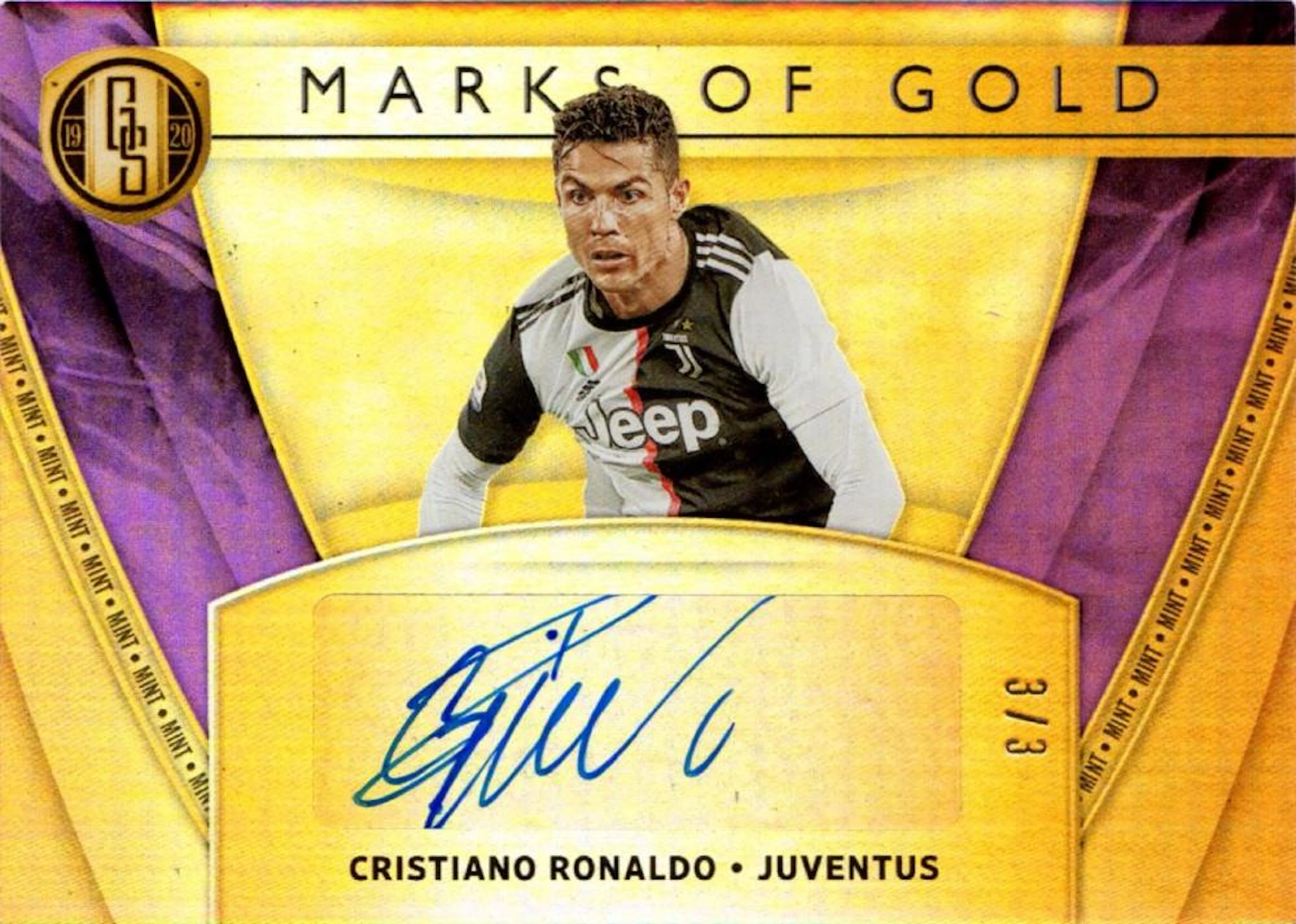 Cristiano Ronaldo - Juventus - Panini Gold Standard Soccer Marks of Gold 3/3