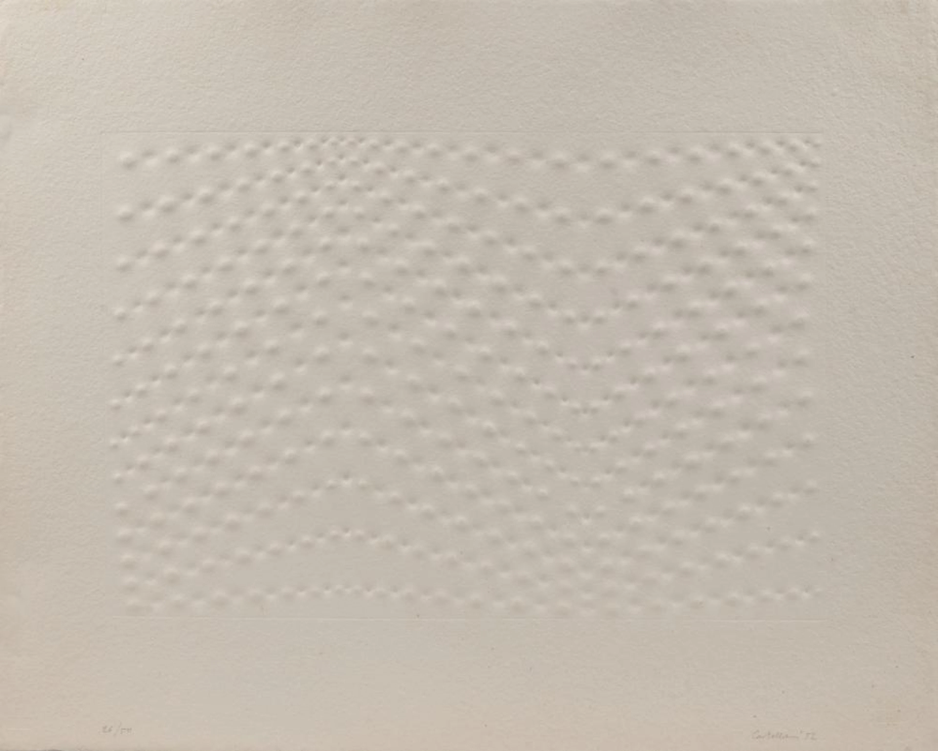 Enrico Castellani (Castelmassa 1930-Viterbo 2017) - Rilievo III, 1972