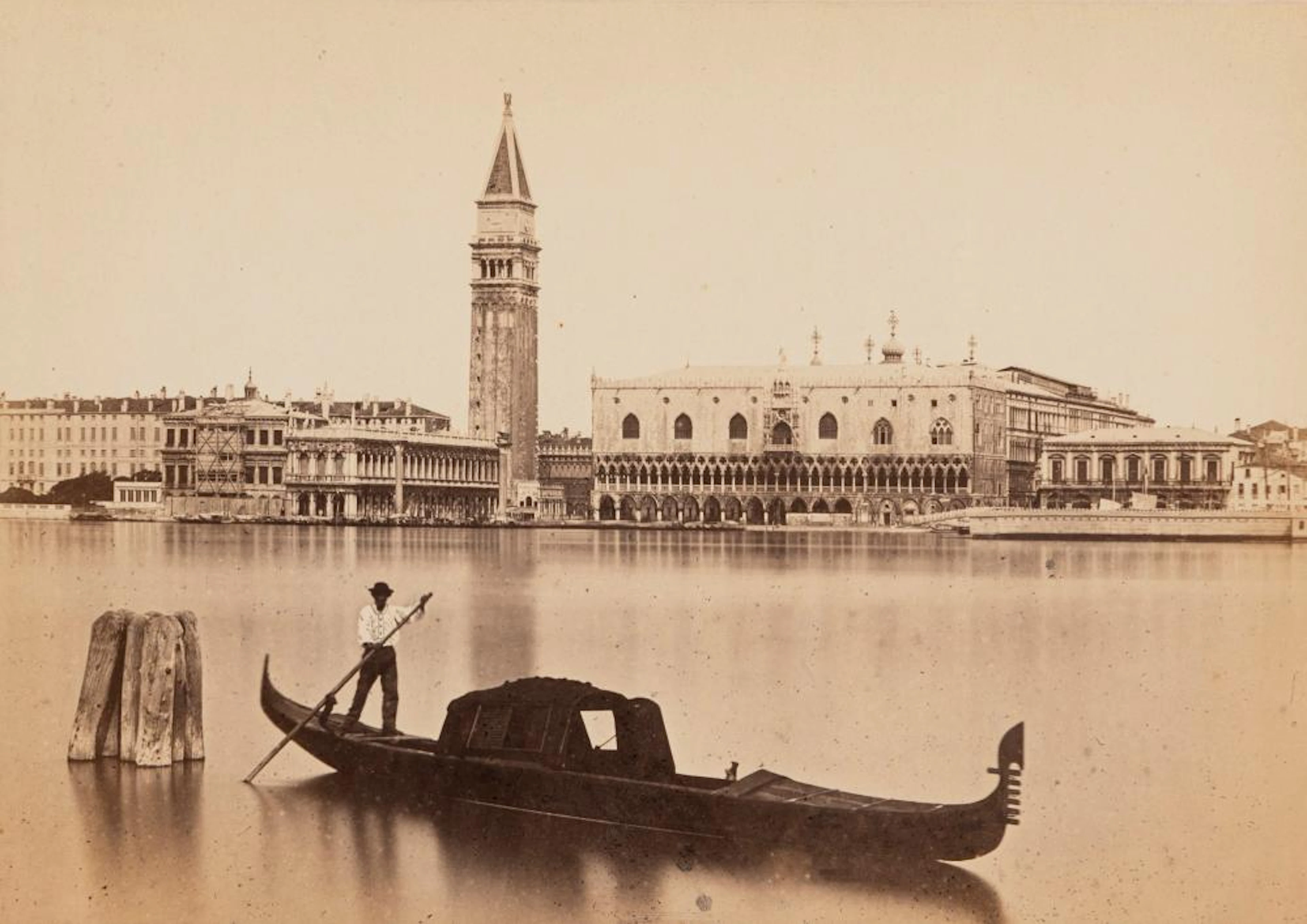 Carlo Ponti (1823-1893) - Venice, Piazzetta vue de la mer, 1860s
