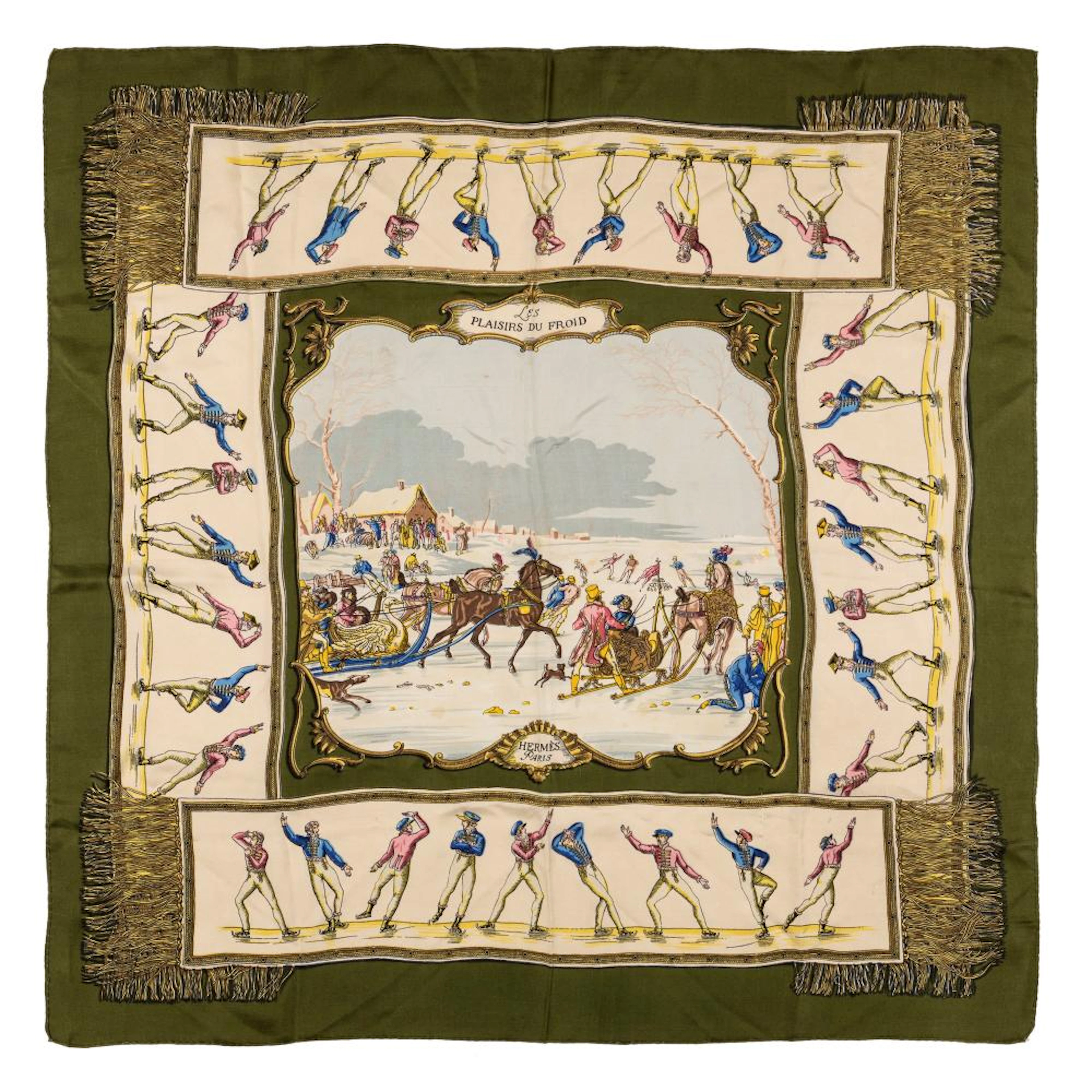 Hermès - Les Plaisirs du frois silk twill scarf