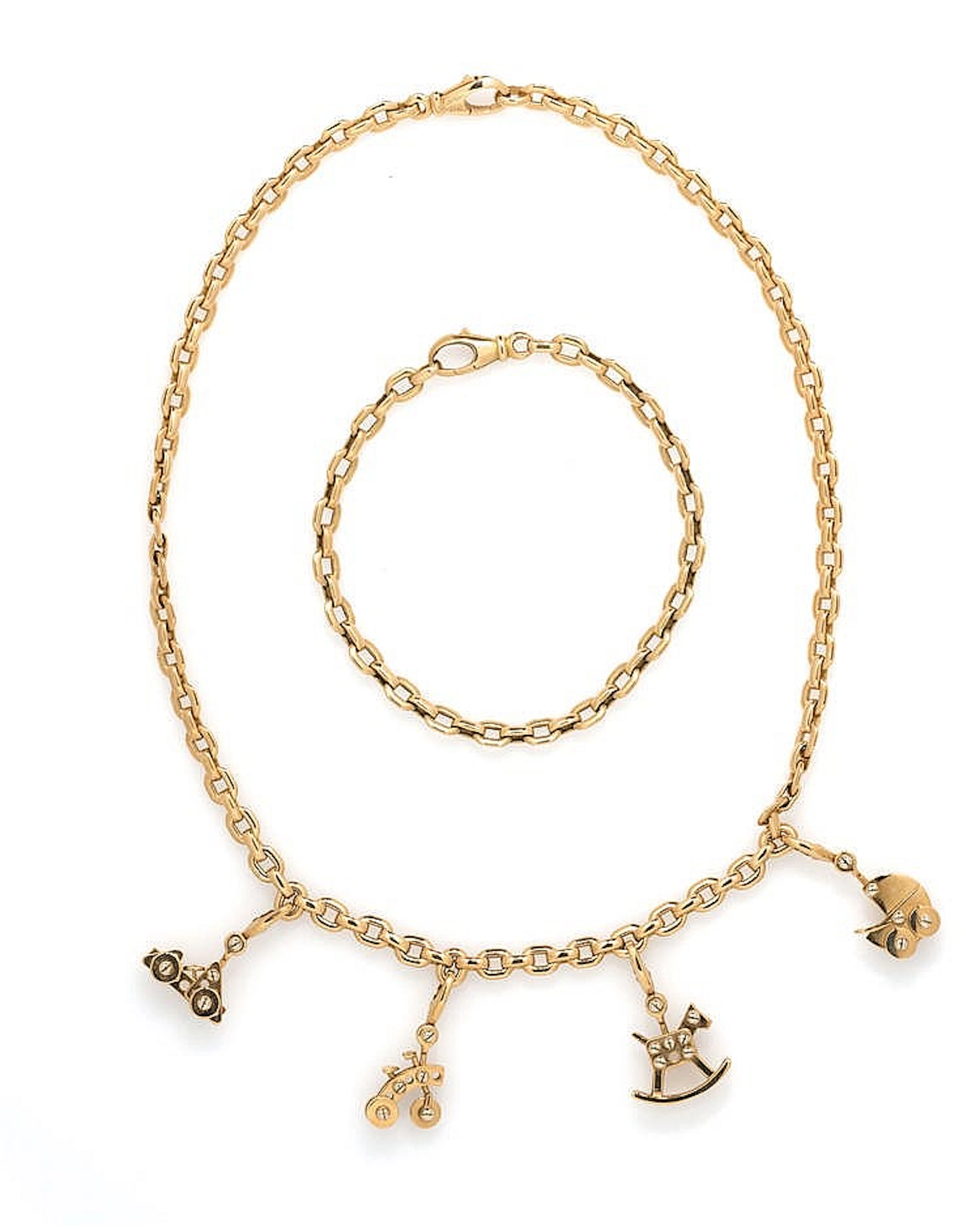 YELLOW GOLD NECKLACE WITH CHARMS, CARTIER
