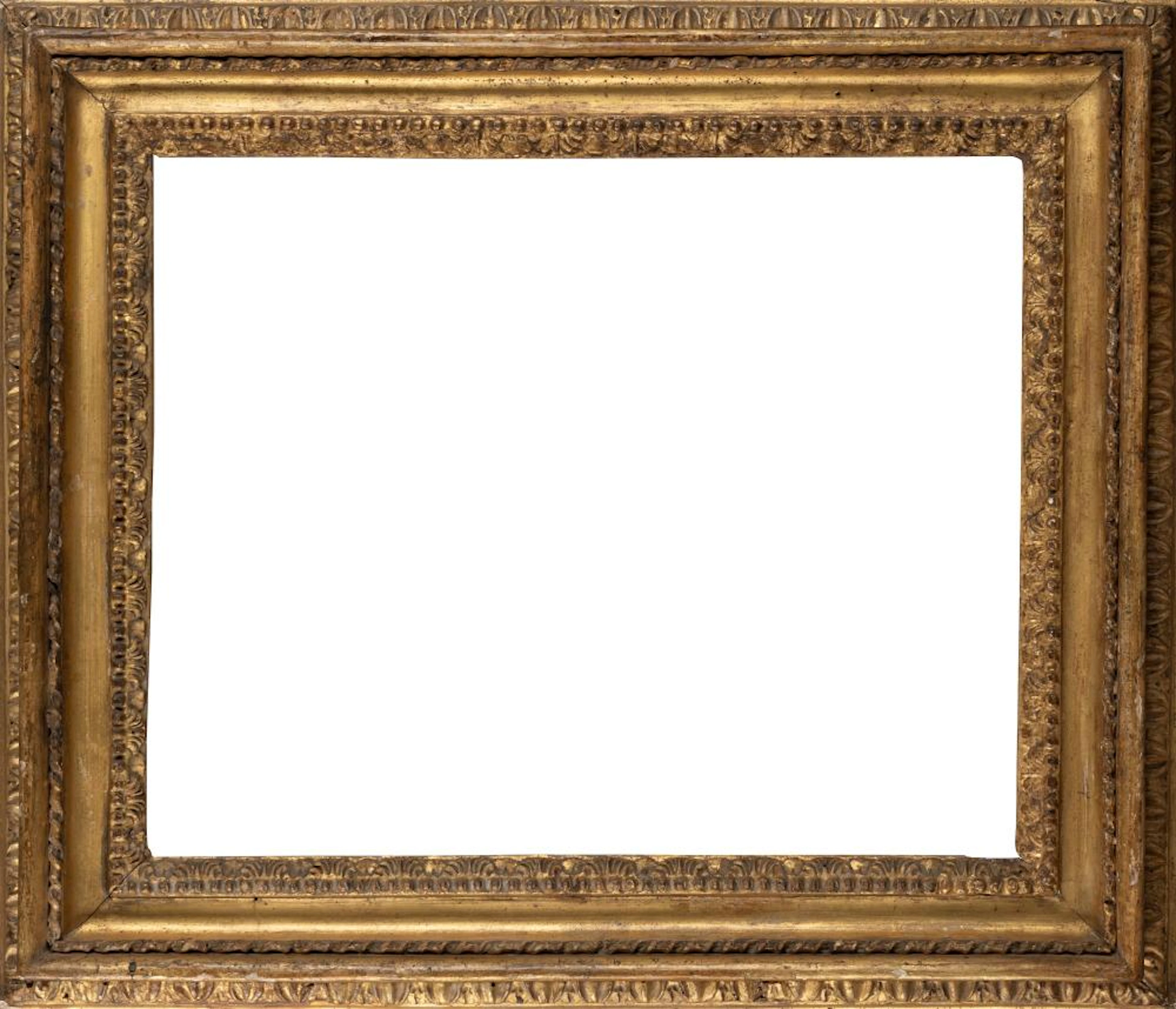 Salvator Rosa frame with three orders of carving in gilded wood, 18th century