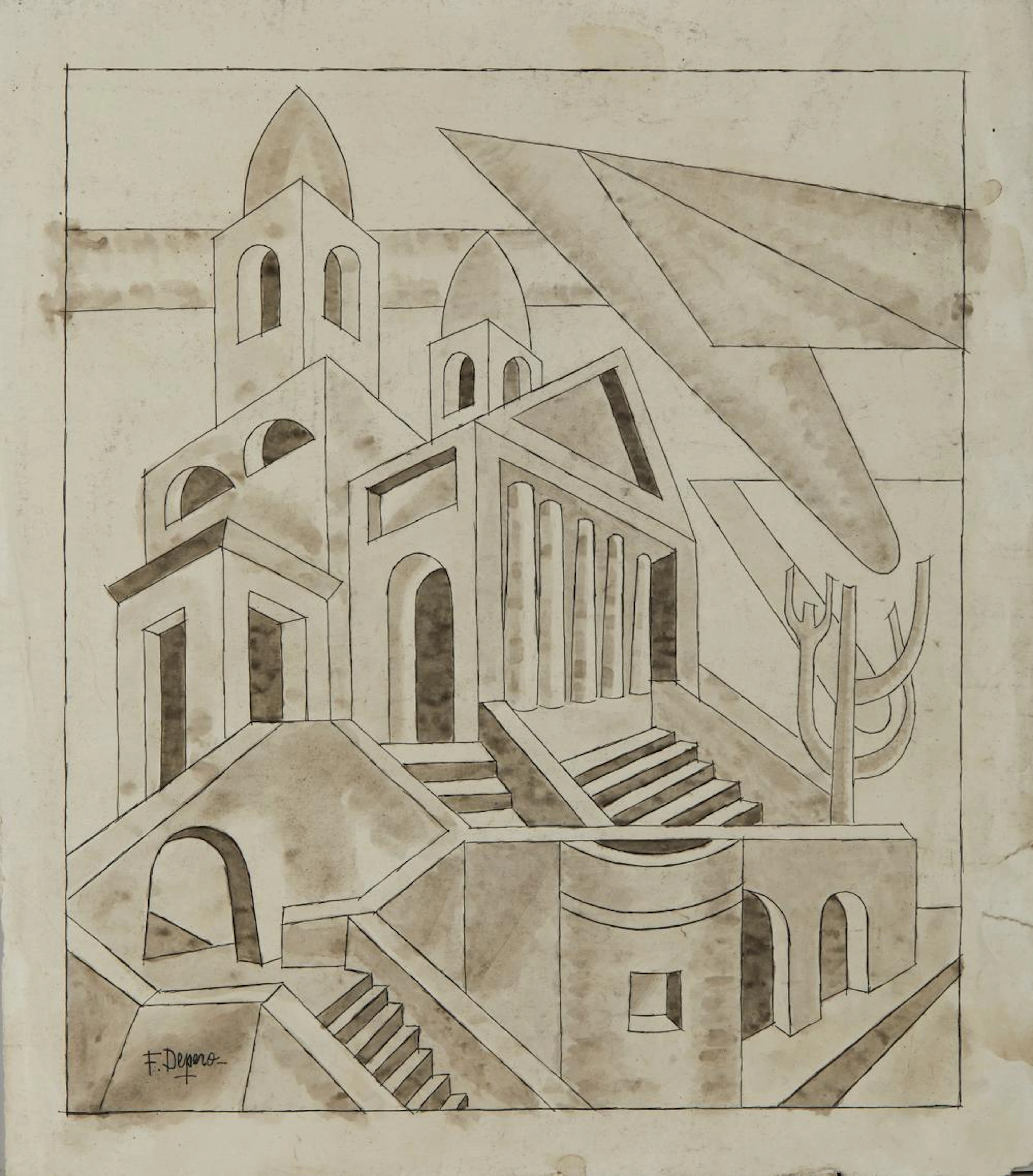 DEPERO FORTUNATO (1892 - 1960) Schio. Duomo di San Pietro.