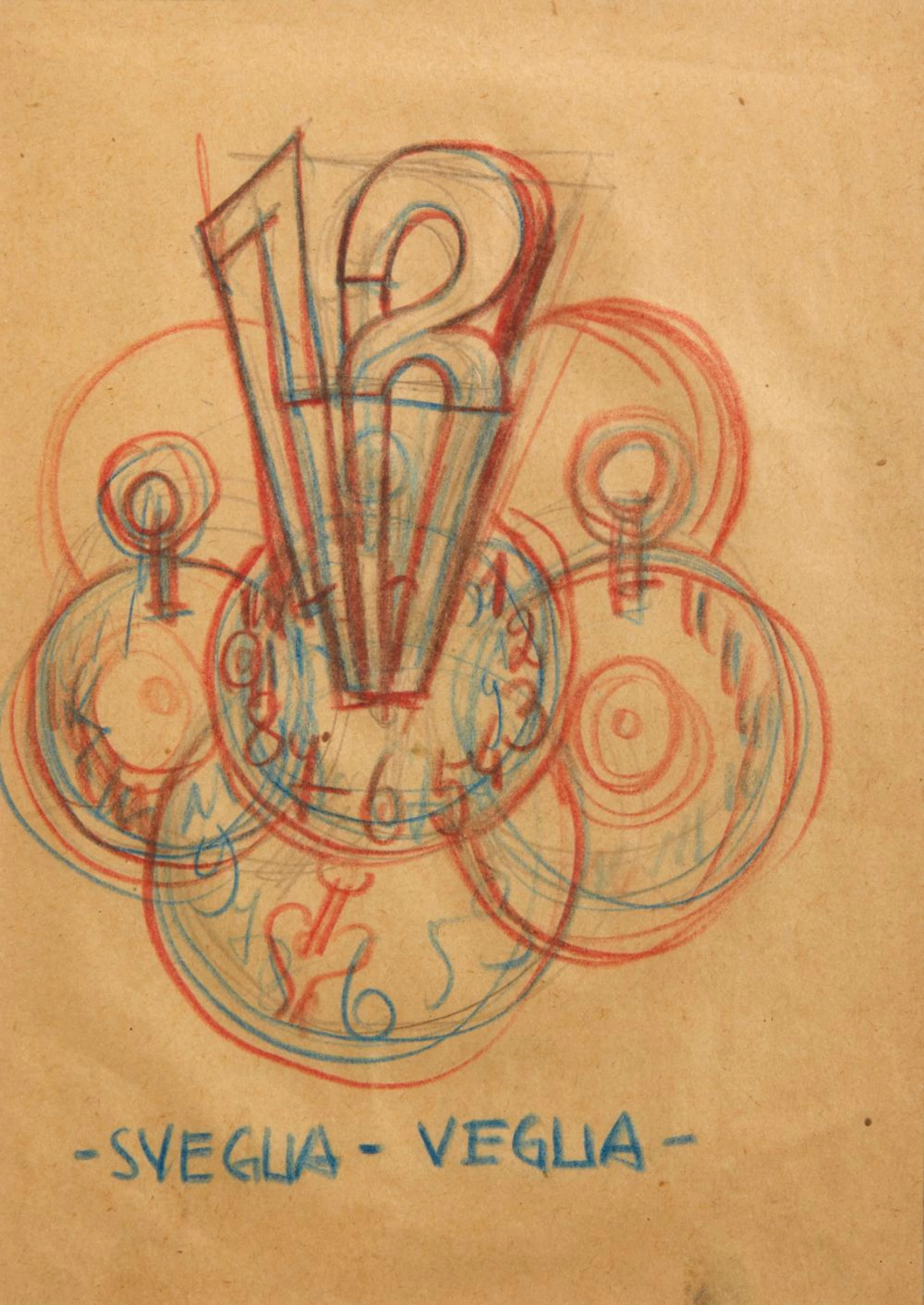 DEPERO FORTUNATO (1892 - 1960) Sveglia-veglia.