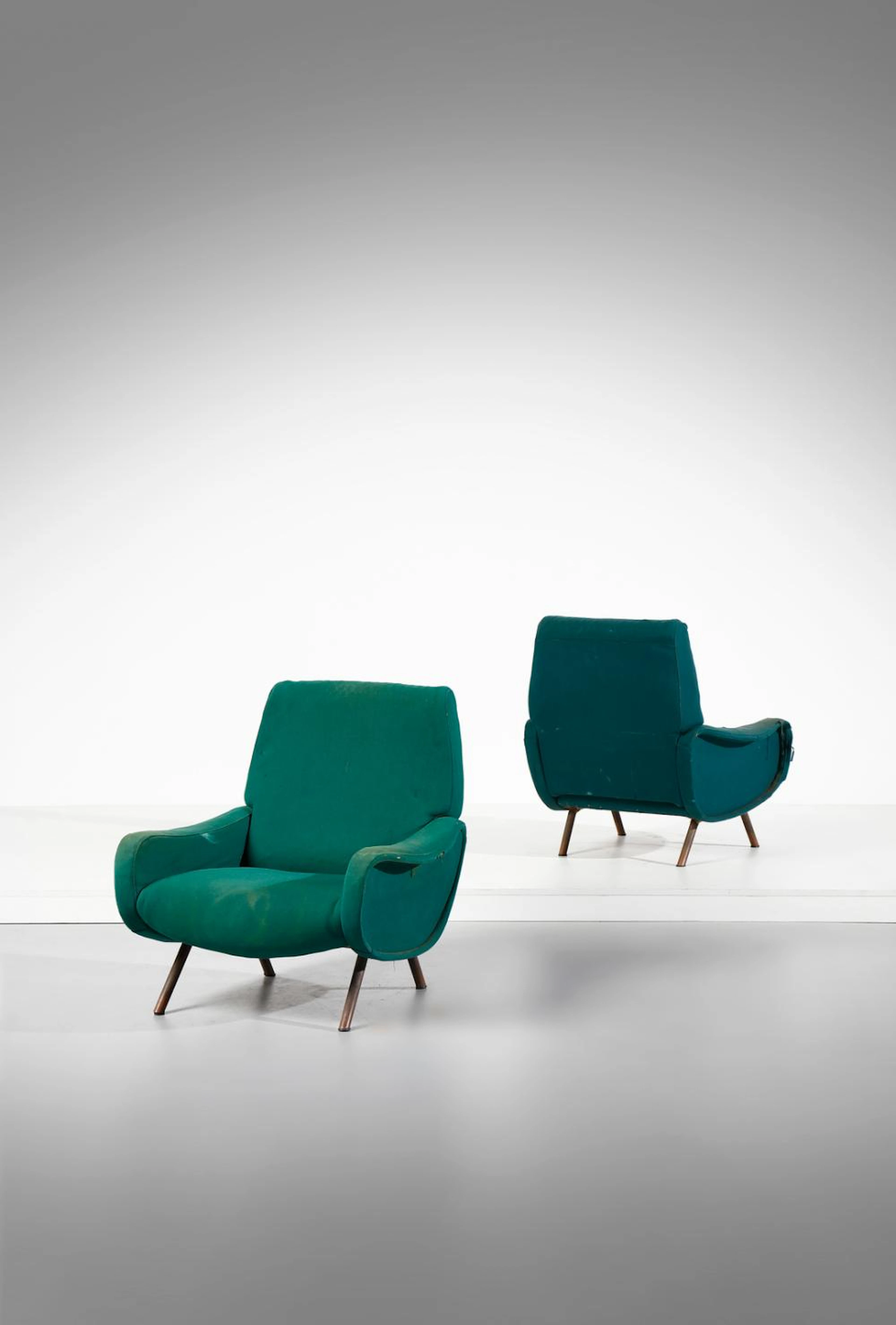 ZANUSO MARCO (1916 - 2001) Pair of Lady armchairs for Arflex