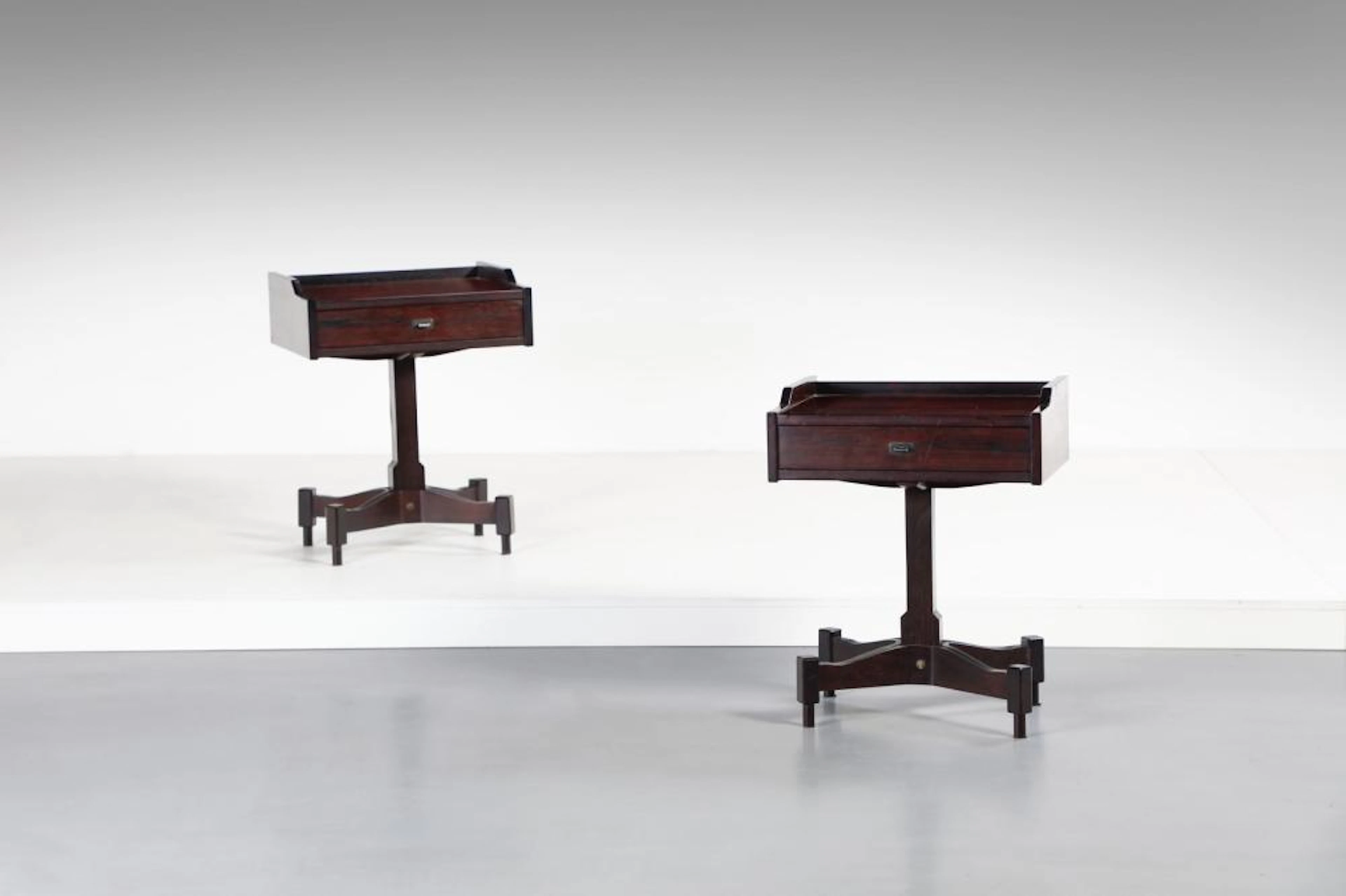 SALOCCHI CLAUDIO (1934 - 2009) Pair of SC 50 bedside tables, Sormani productio