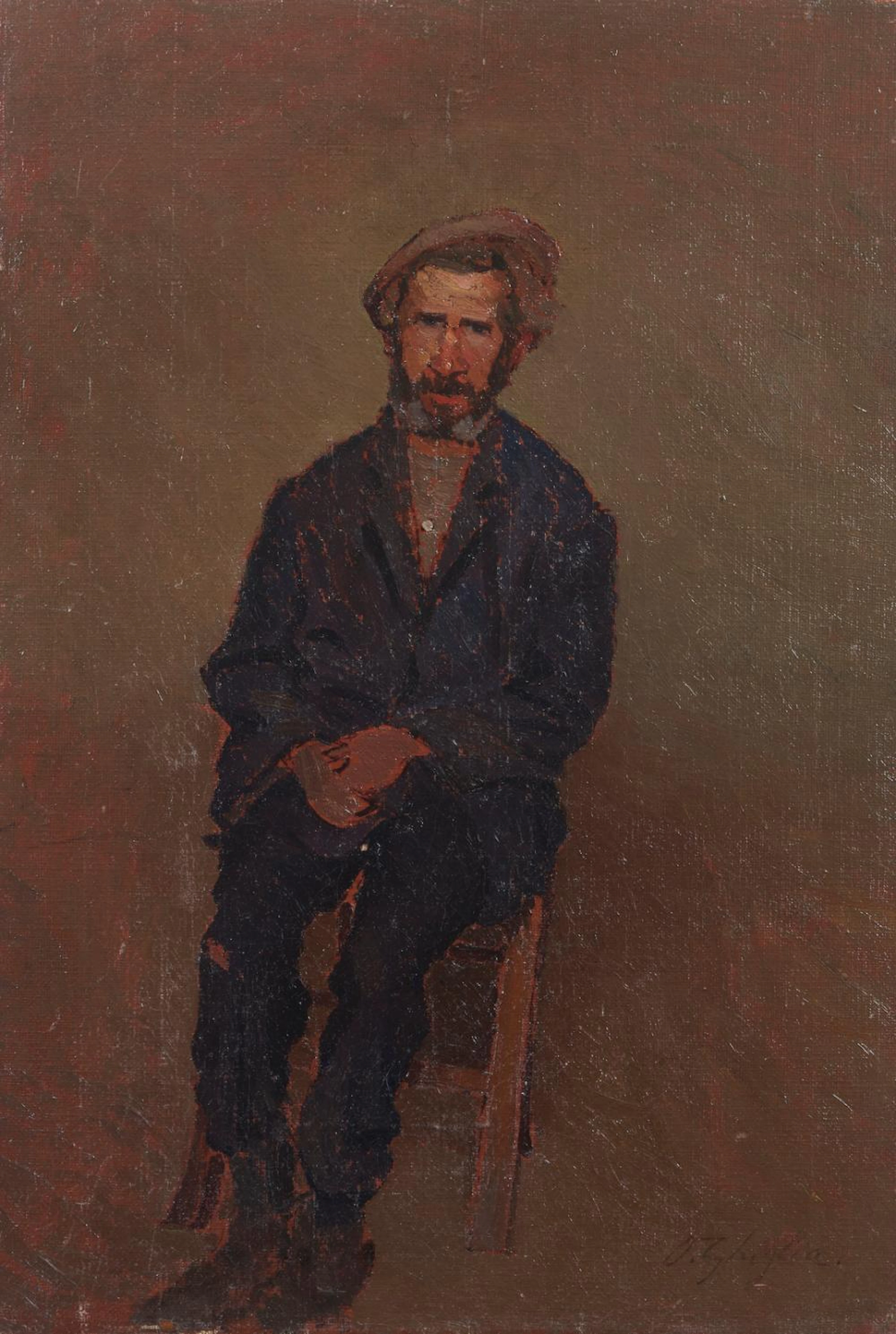 GHIGLIA OSCAR (1876 - 1943) - Fisherma
