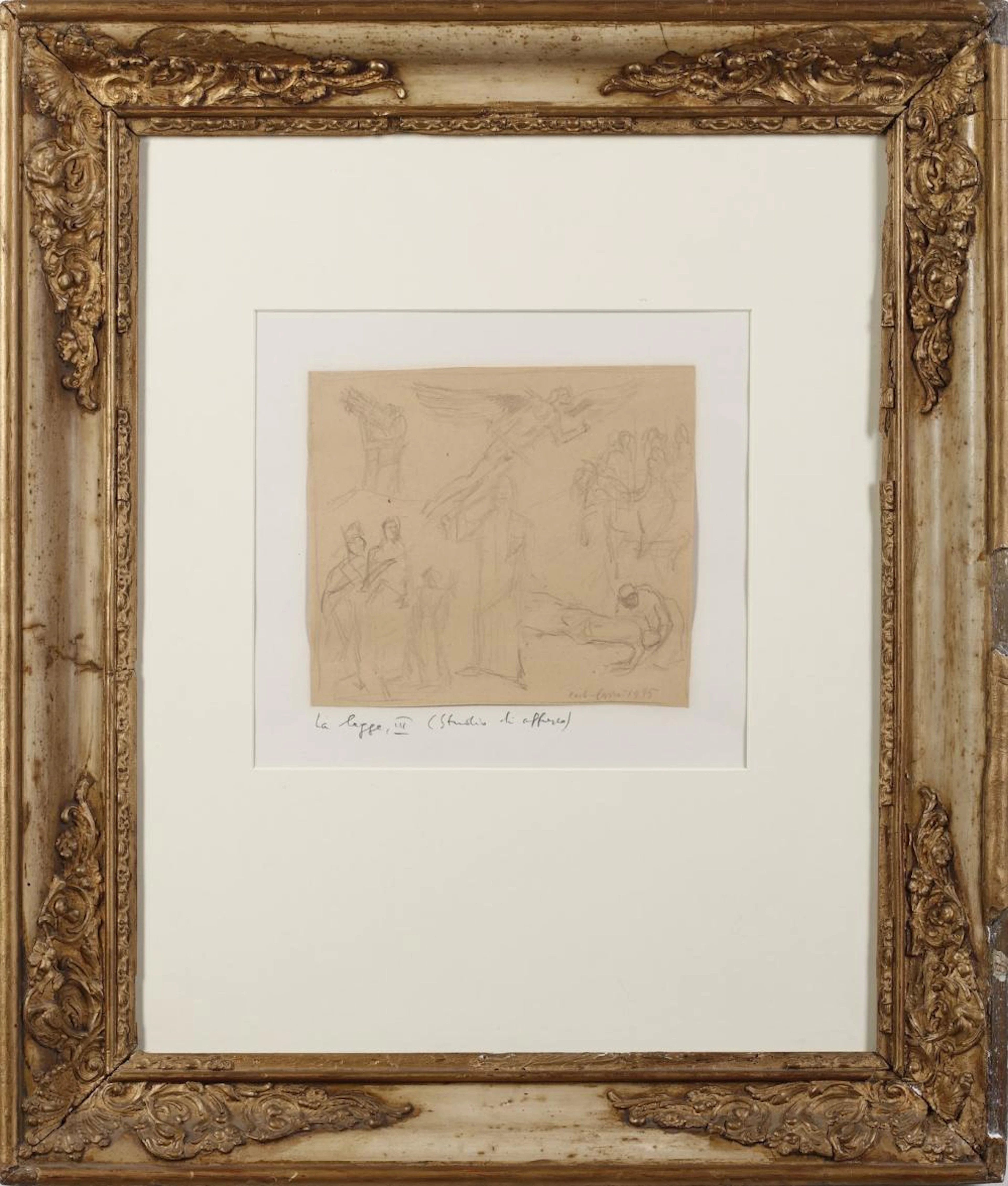 CARRA' CARLO (1881 - 1966) La legge, III (Studio di affresco).