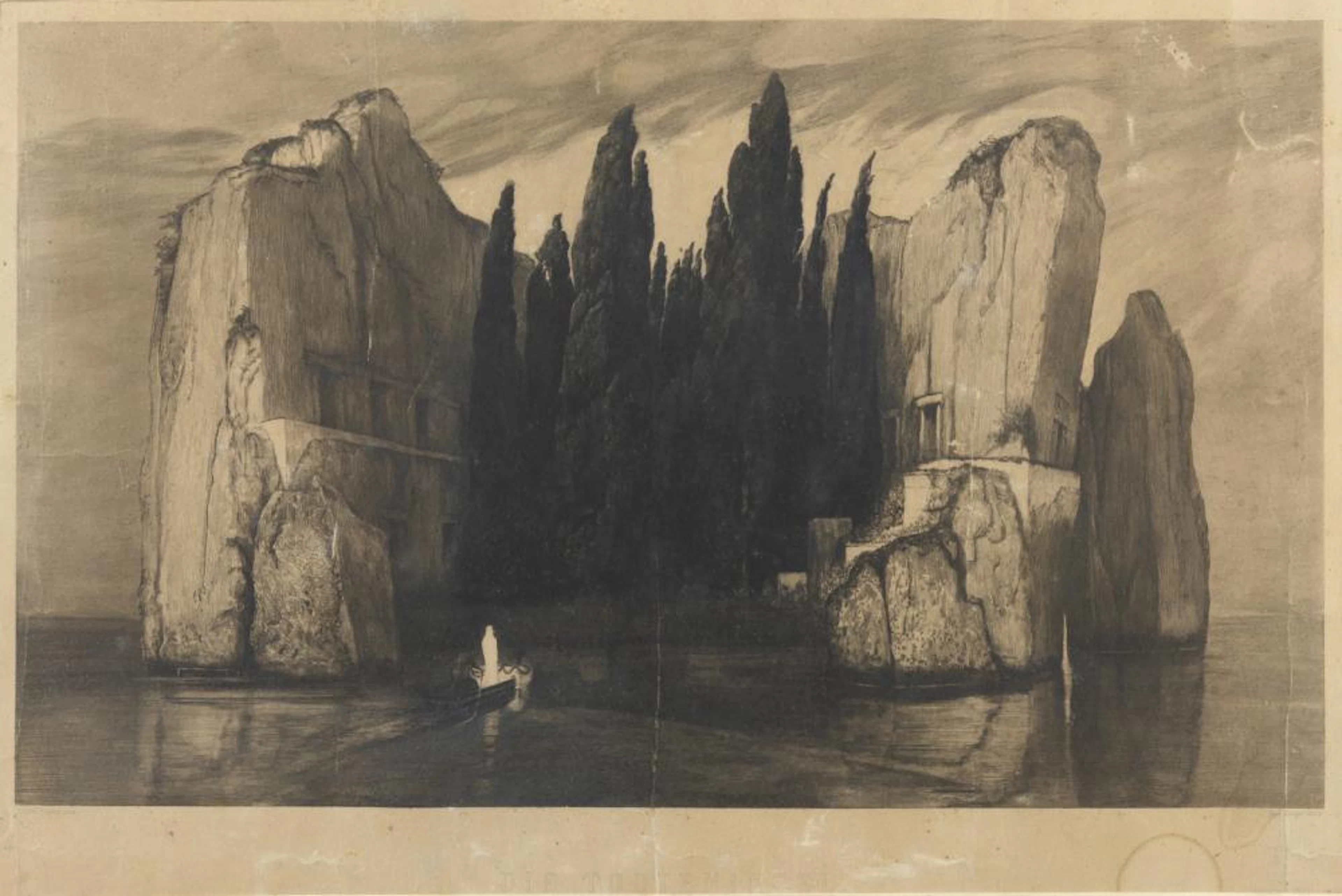 KLINGER MAX (1857 - 1920) Isle of the Dead (after Arnold Böcklin)