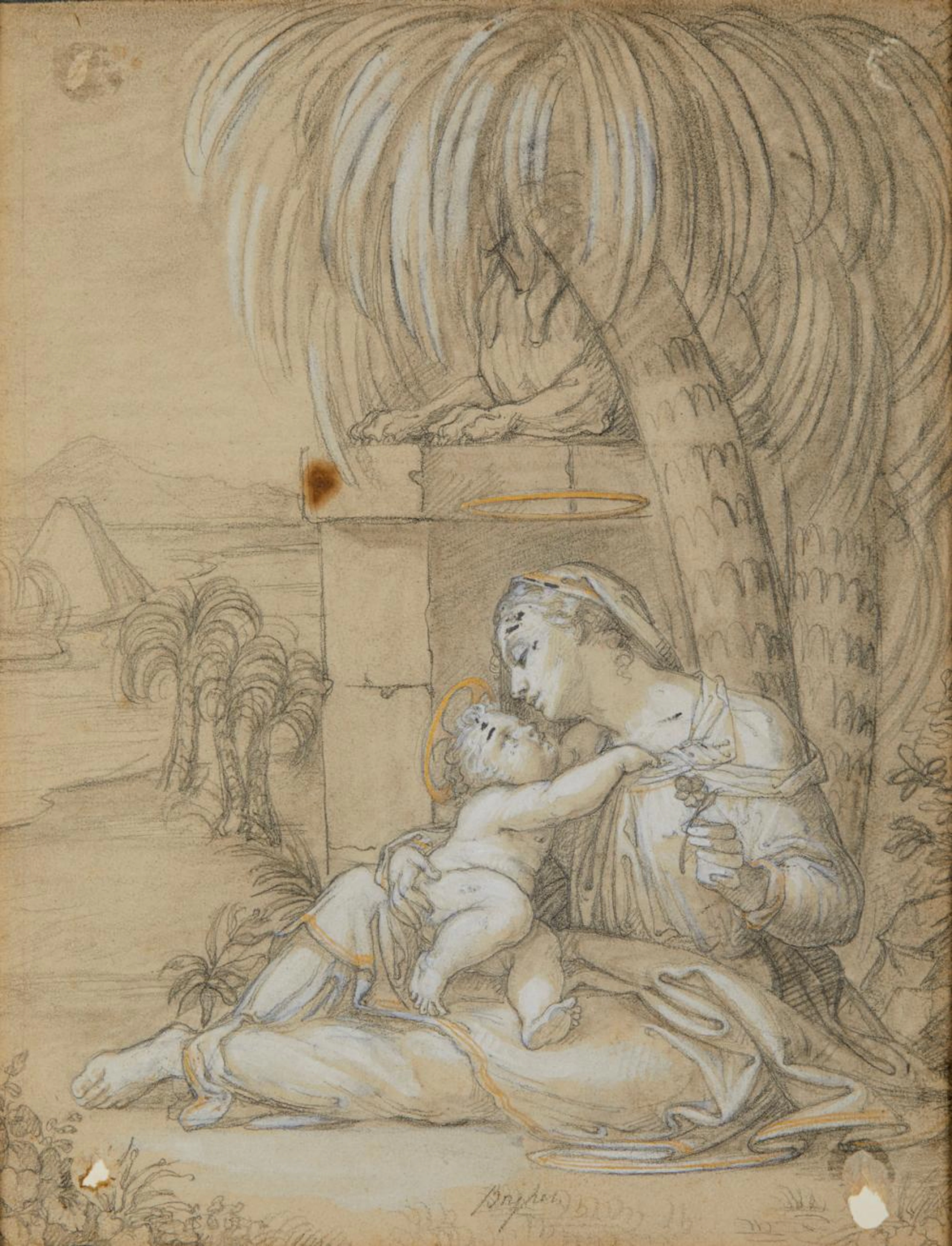 BORGHESI GIAMBATTISTA (1790 - 1846) Rest on the flight to Egypt