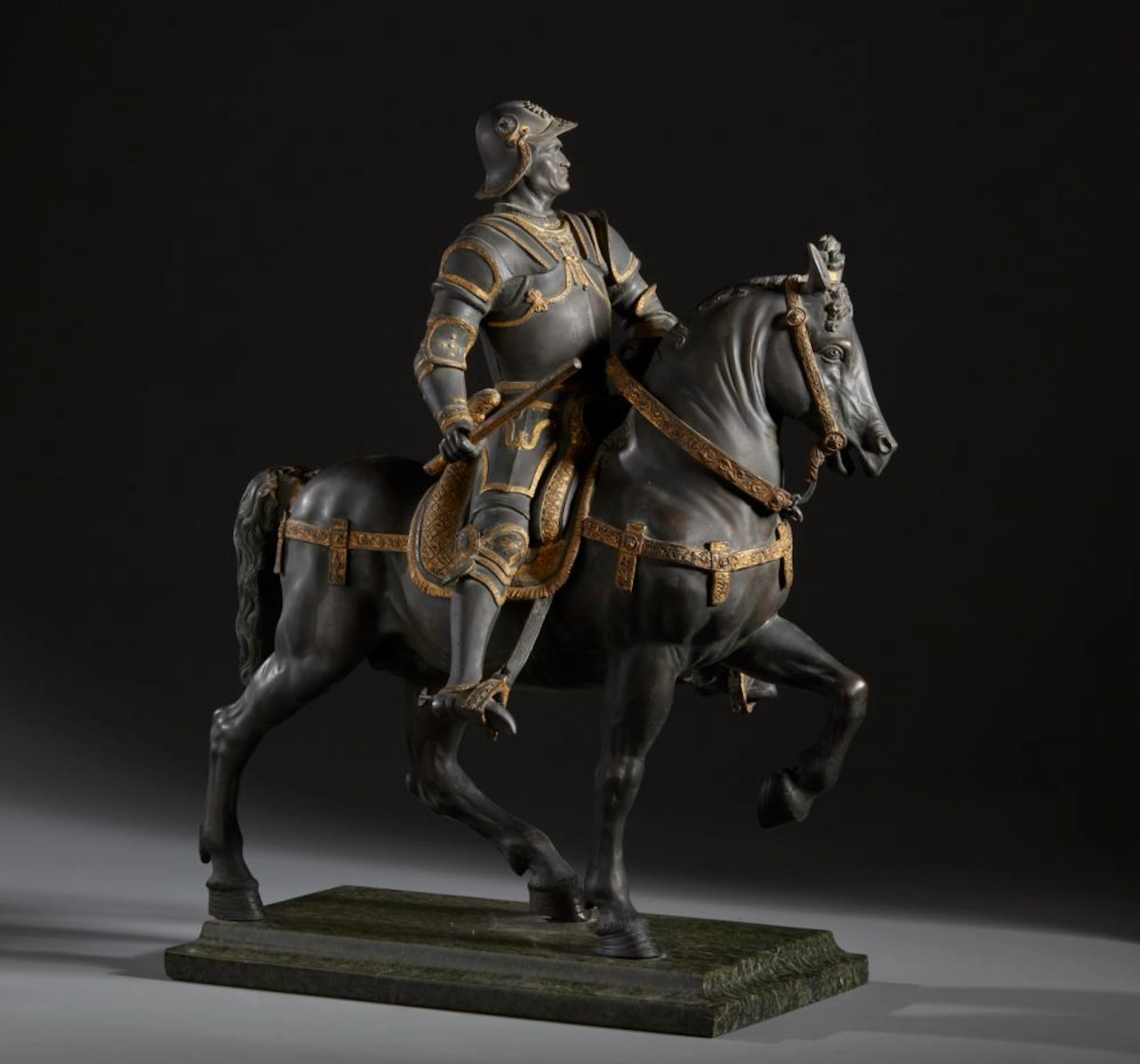 19TH-20TH ITALIAN BRONZE SCULPTOR Equestrian monument to...