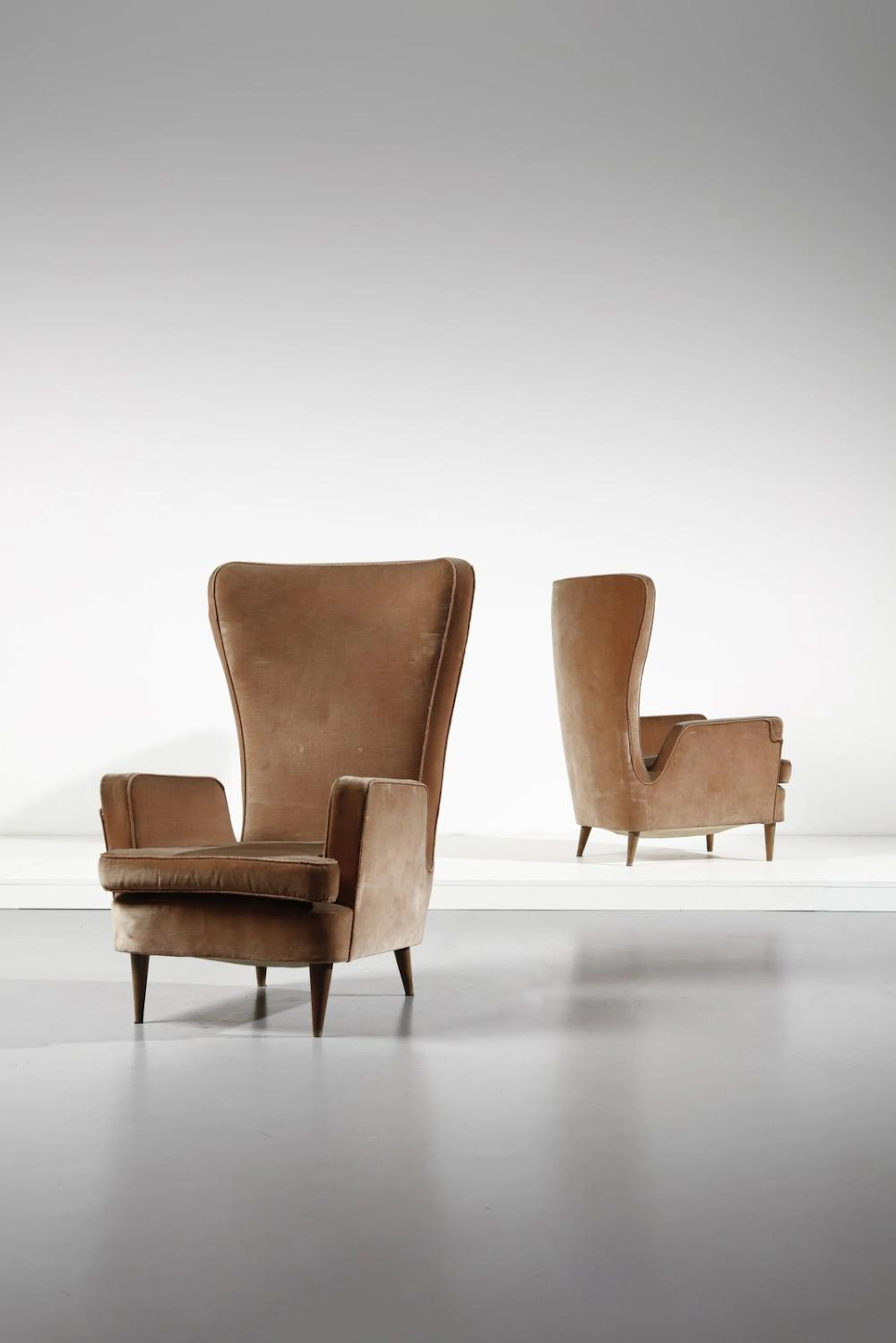 EMILIO SALA E GIORGIO MADINI attributed. Pair of armchairs