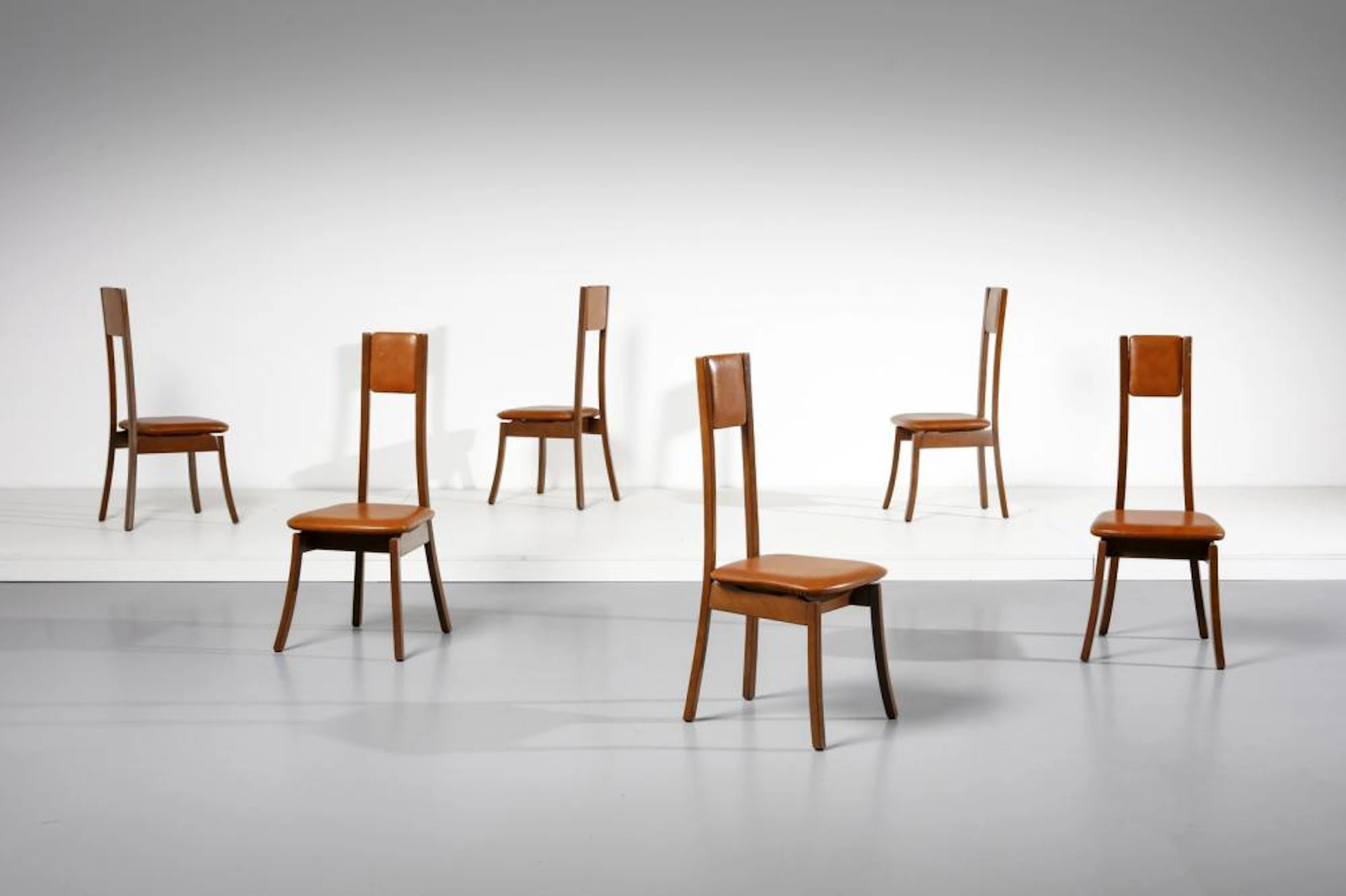 MANGIAROTTI ANGELO (1921 - 2012) Six Programma S11 chairs...