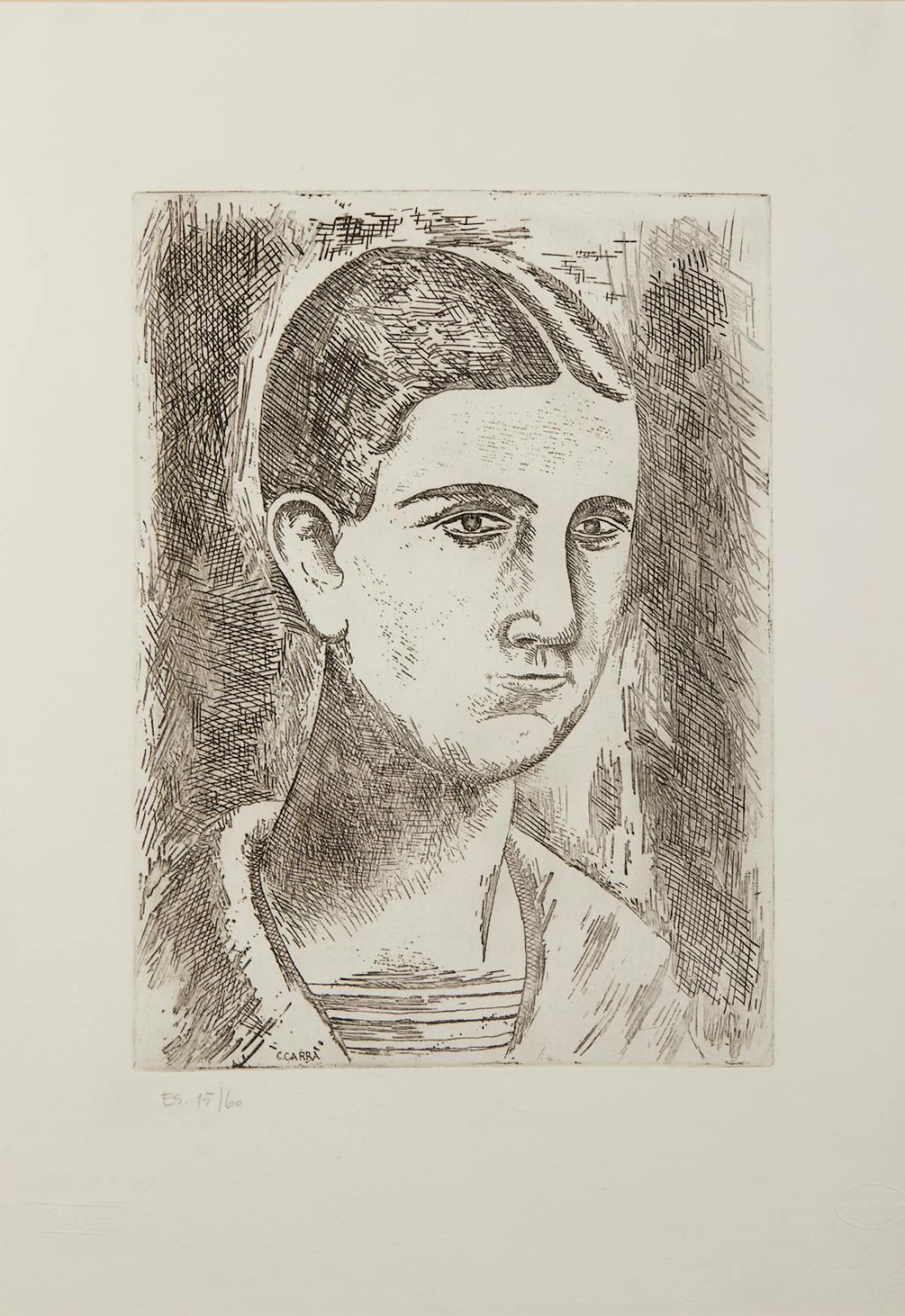 CARRA' CARLO (1881 - 1966) Testa di ragazzo.