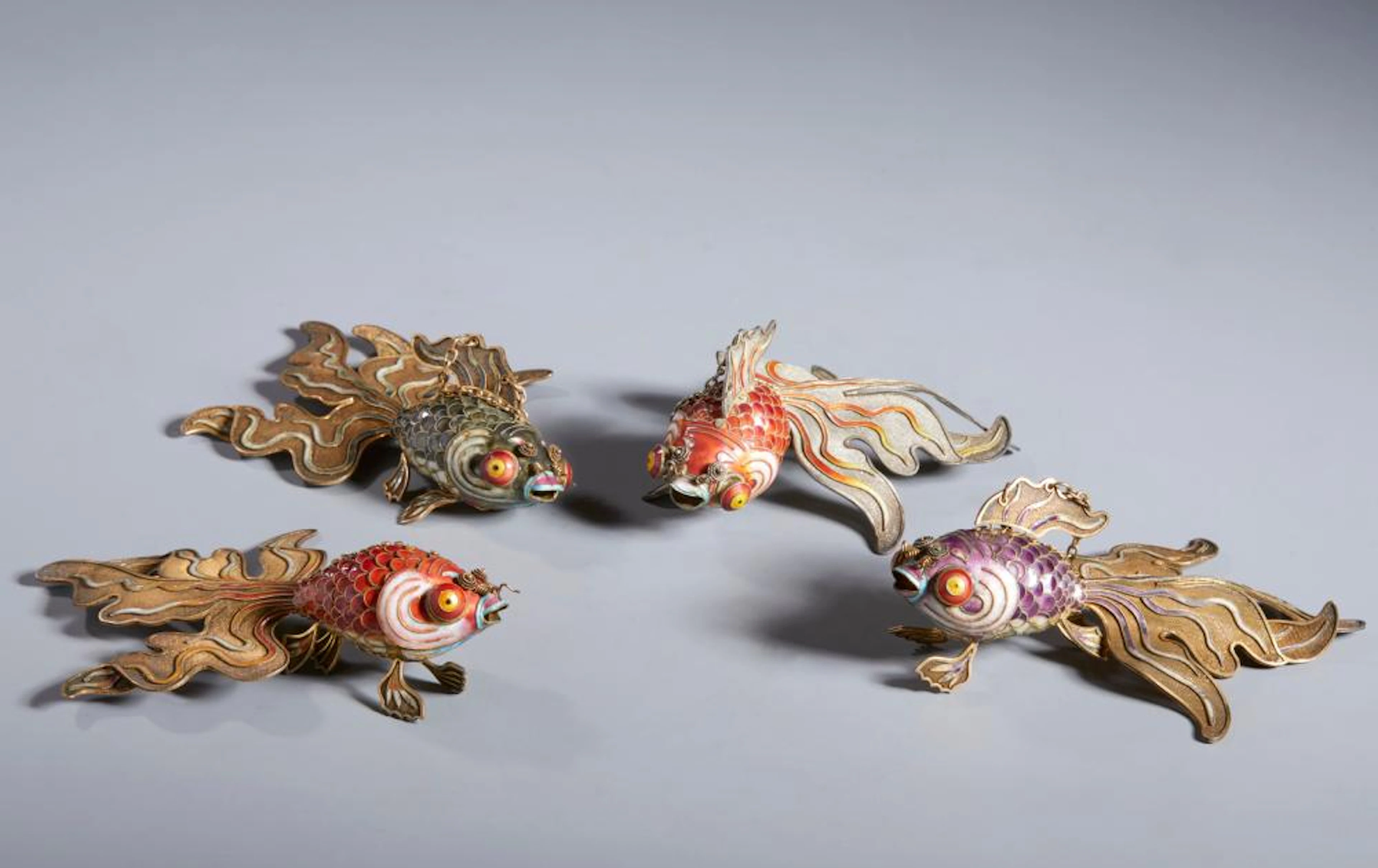ARTE CINESE - Group of four fish