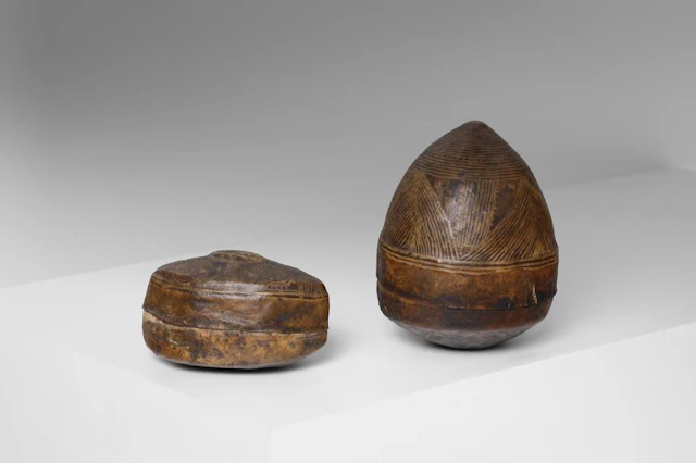 Wunderkammer Two parchment boxes North Africa