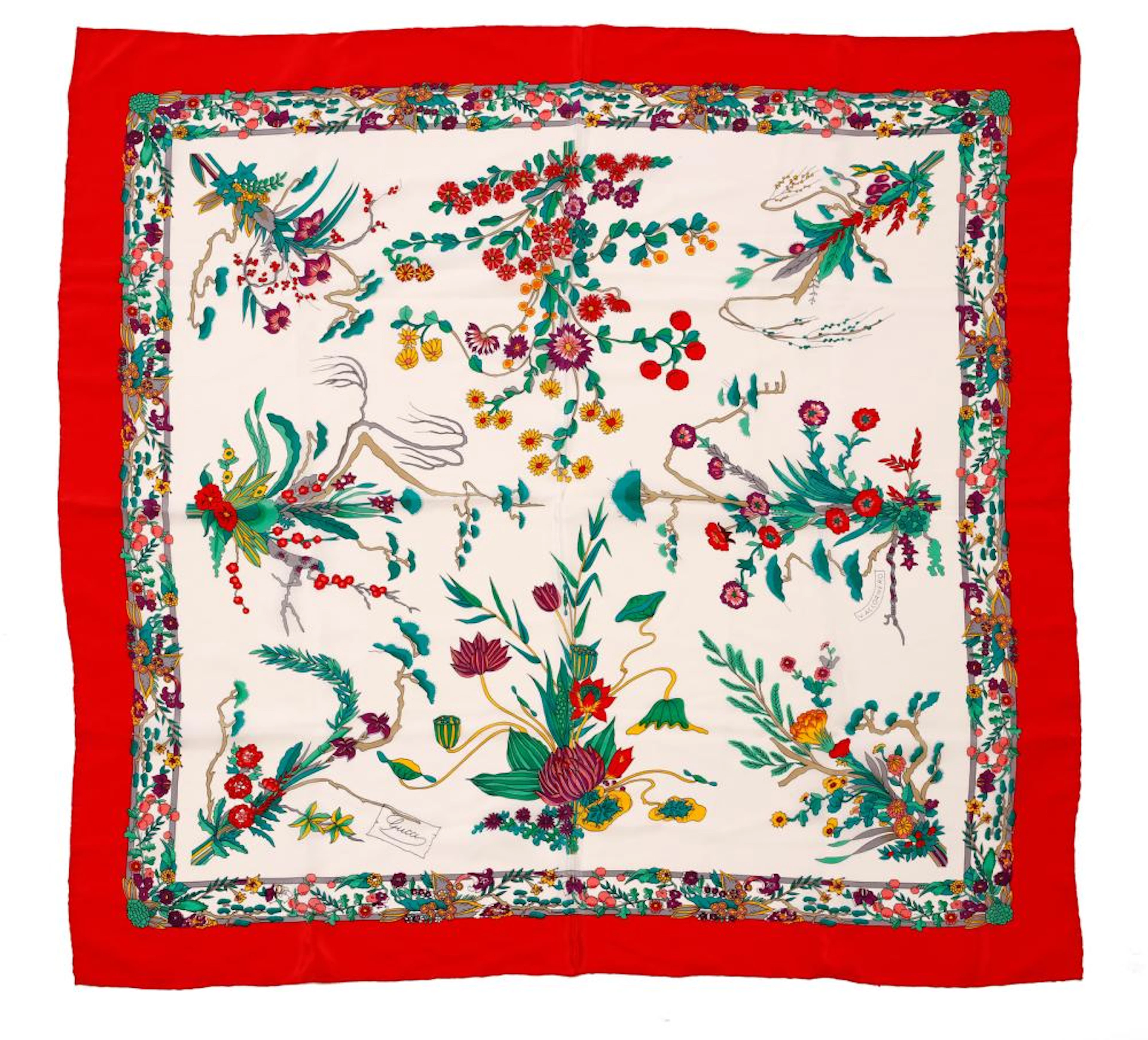 GUCCI Silk scarf Vittorio Accornero.