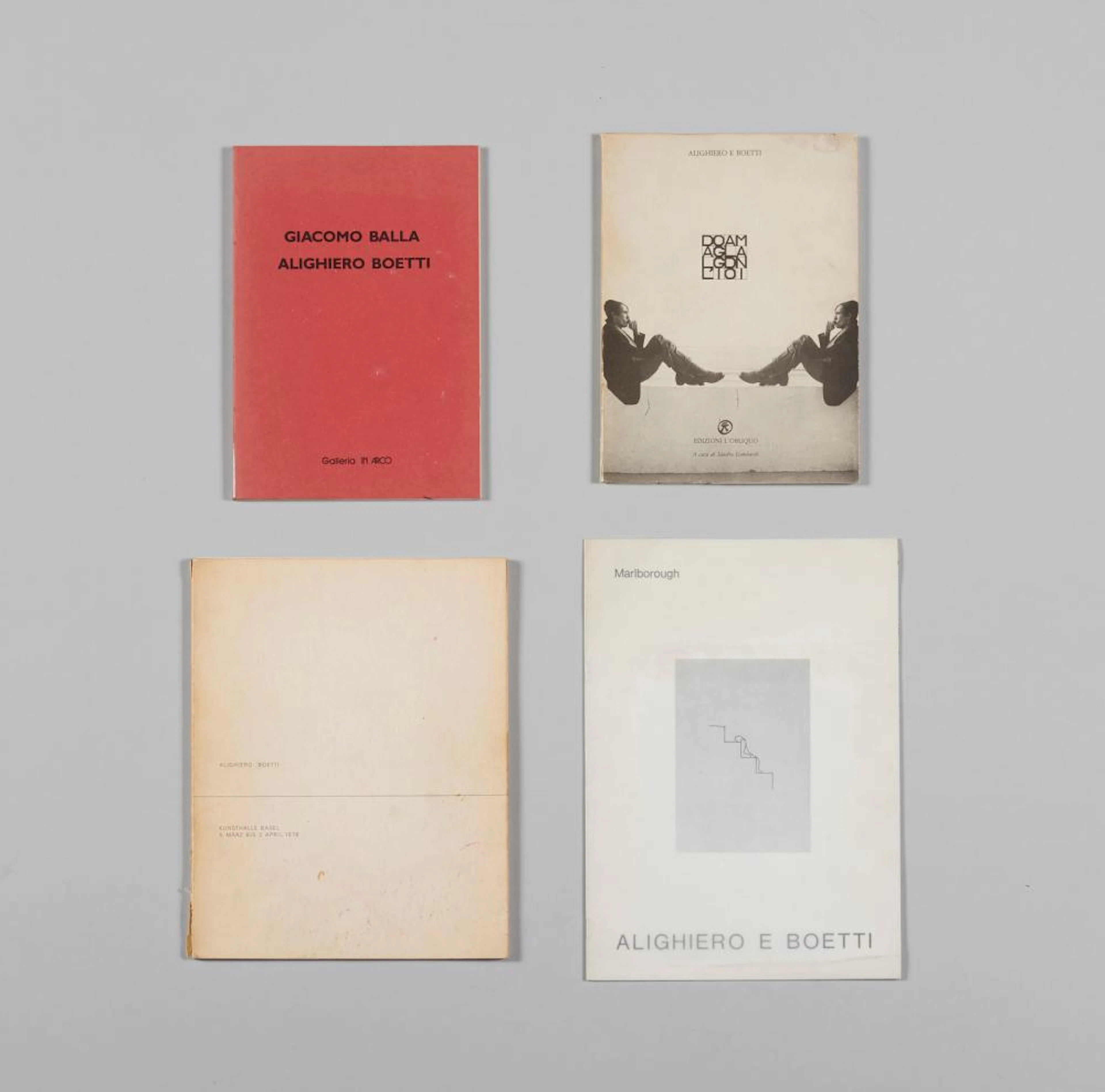 BOETTI ALIGHIERO (1940 - 1994) - Lot consisting of 4 precious volumes.