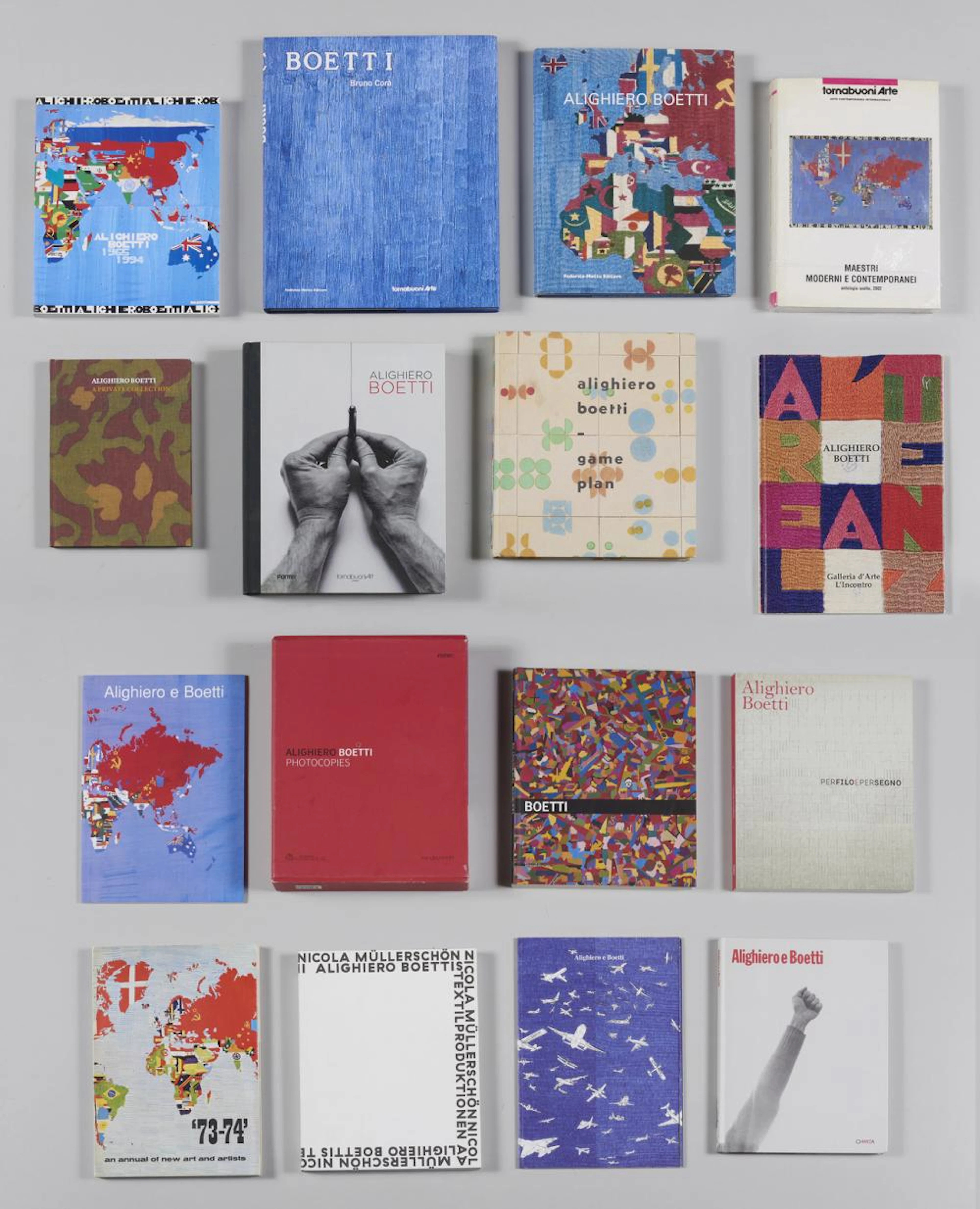 BOETTI ALIGHIERO (1940 - 1994) - Lot composed of n.16 volumes.