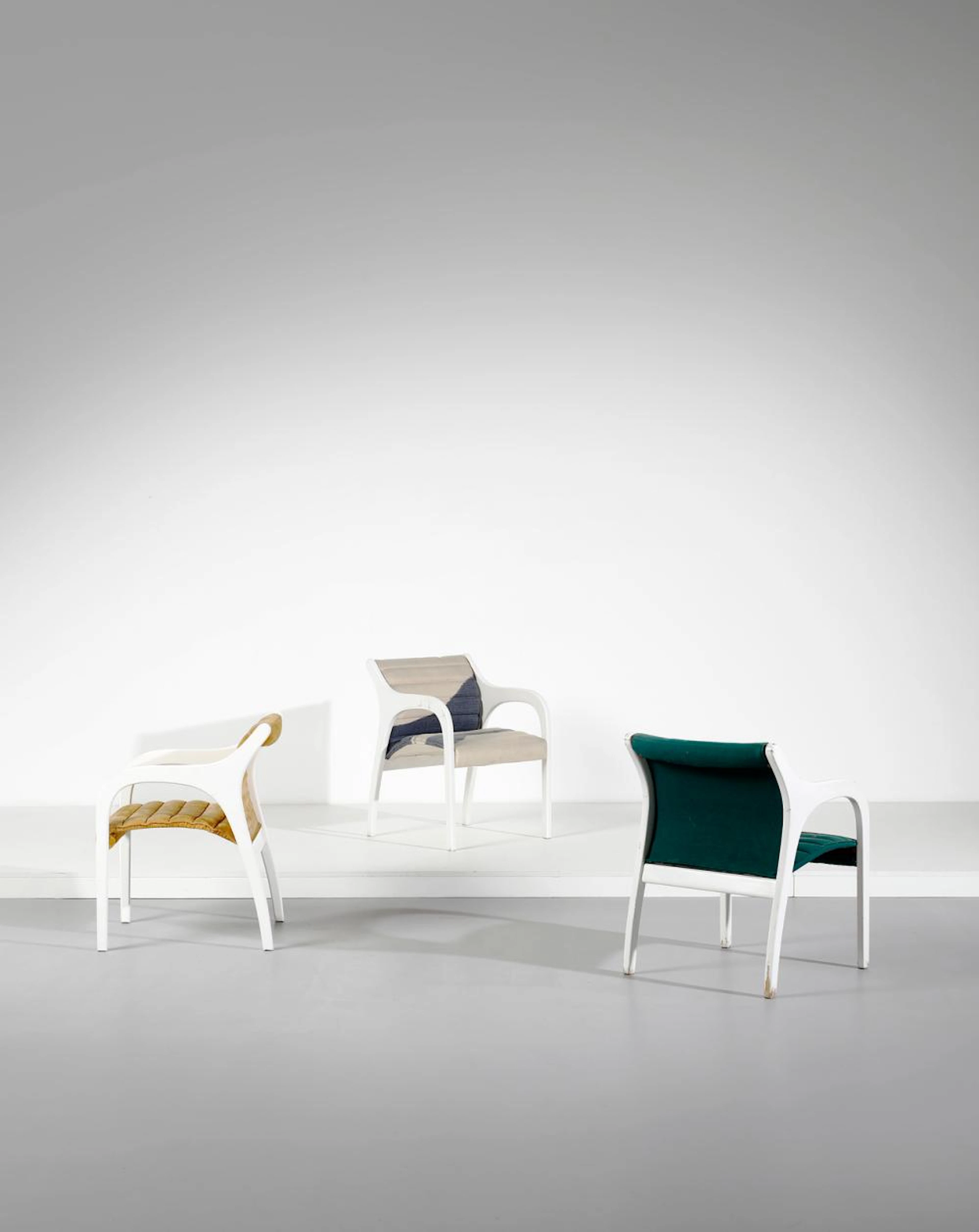 SALOCCHI CLAUDIO (1934 - 2009) Vivalda three armchairs for Sormani