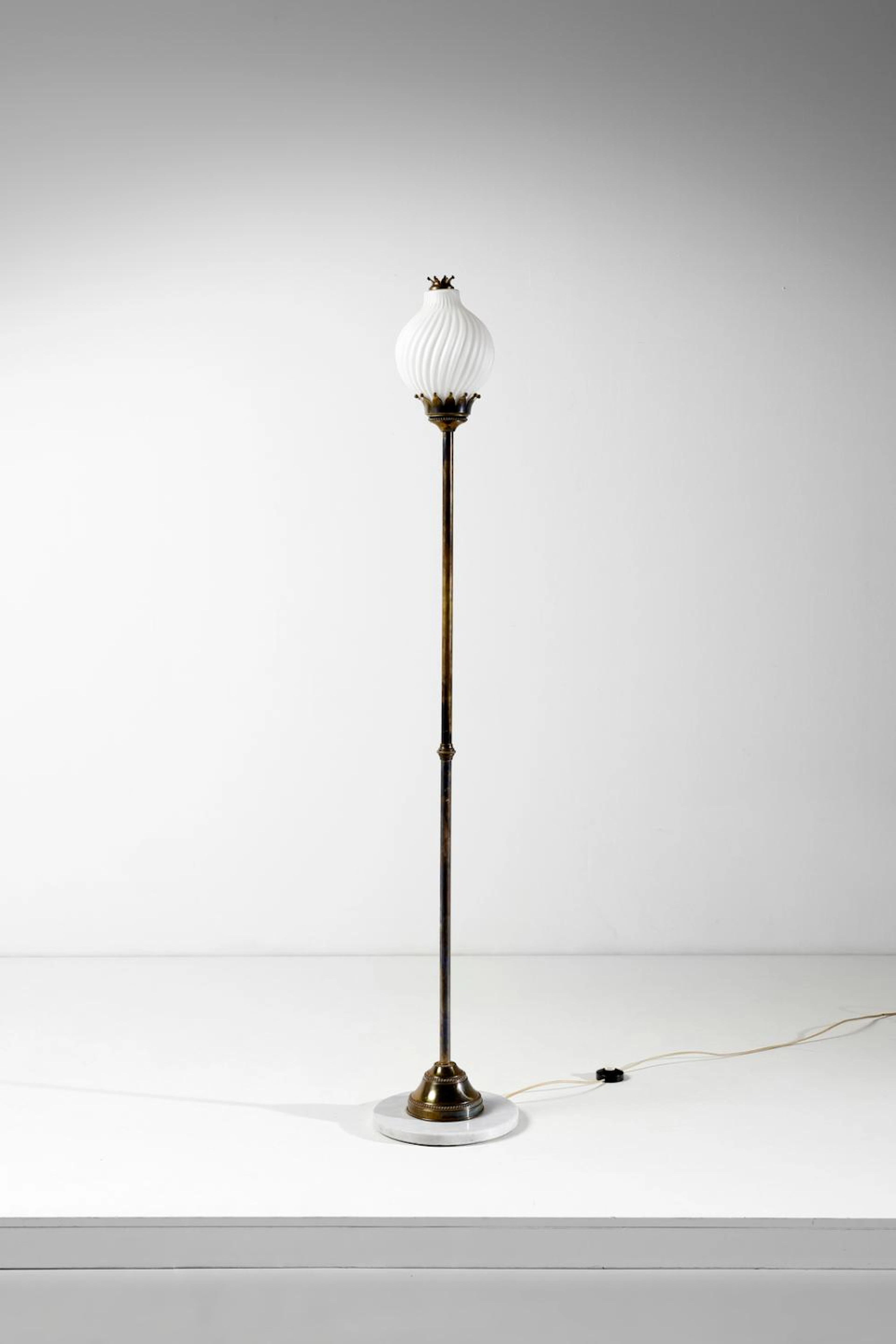 ANGELO LELII & NABORRE CORNO Torciglione floor lamp for Arredoluce