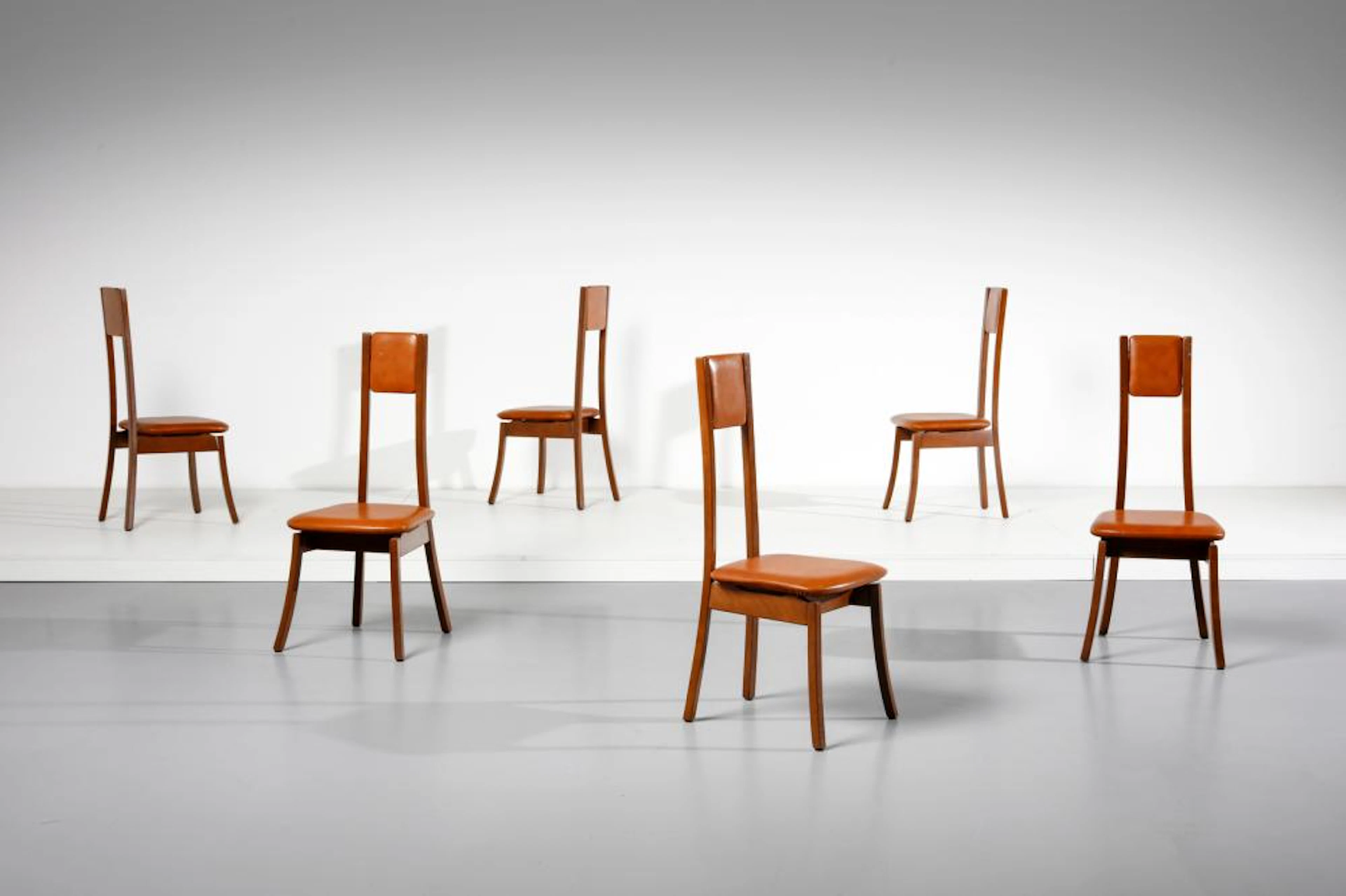 MANGIAROTTI ANGELO (1921 - 2012) Six Programma S11 chairs...