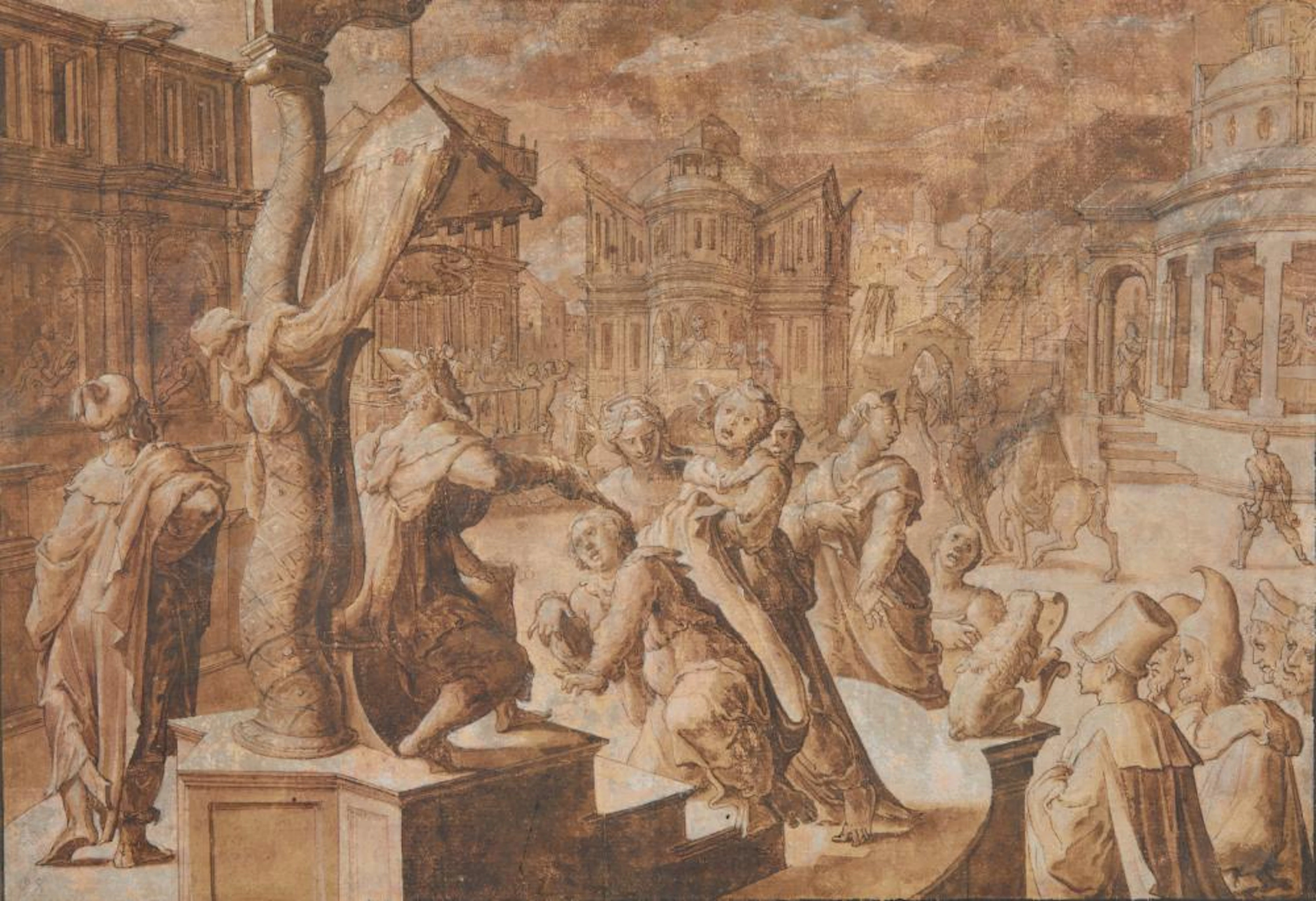 THE MASTER OF LIECHTENSTEIN (ACTIVE 1550 CA.) The Queen of Sheba before Solomo