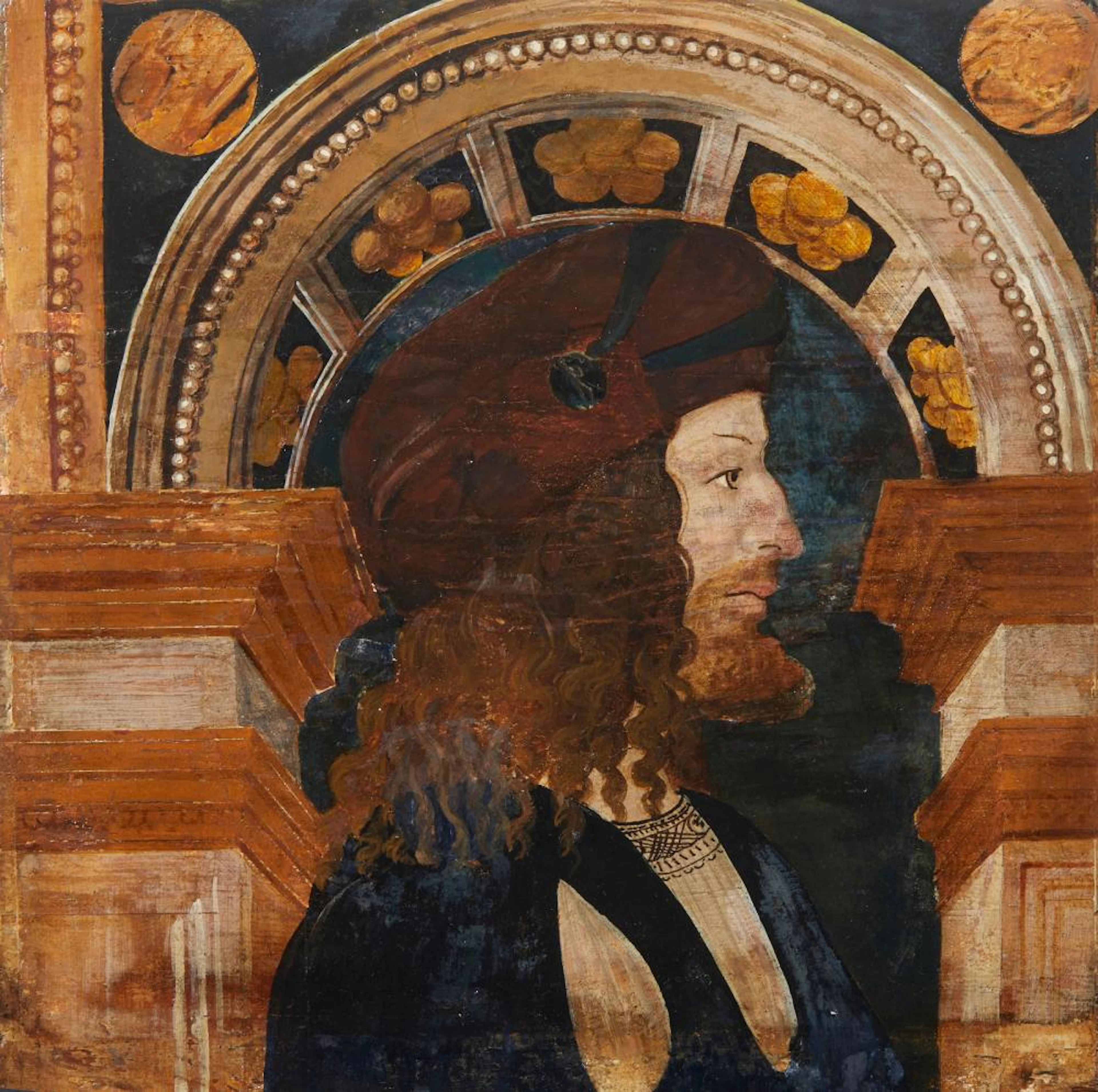 SCUOLA LOMBARDA DEL XV - XVI SECOLO Male portrait with headgear