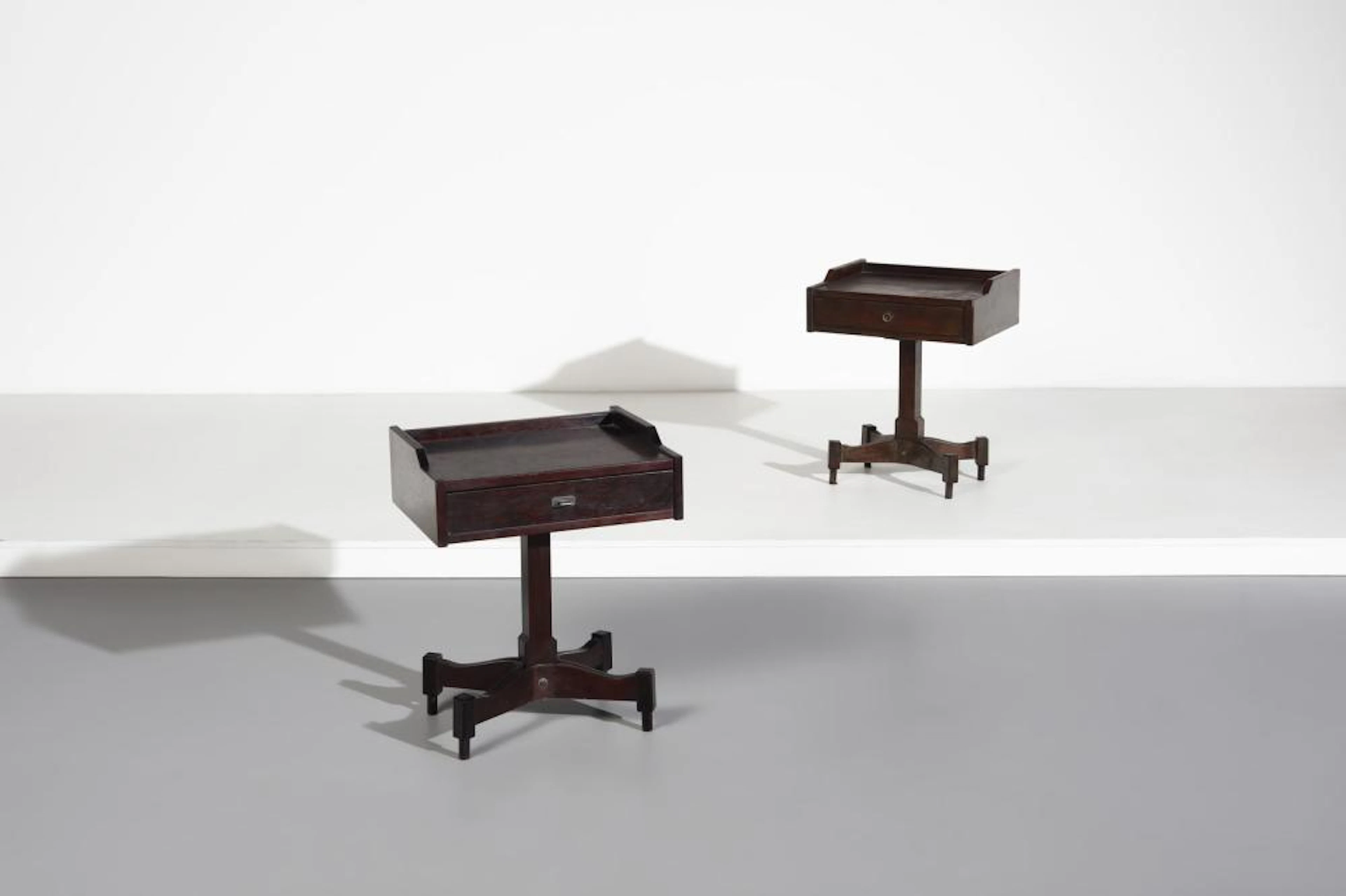 SALOCCHI CLAUDIO (1934 - 2009) Pair of bedside tables for Sormani