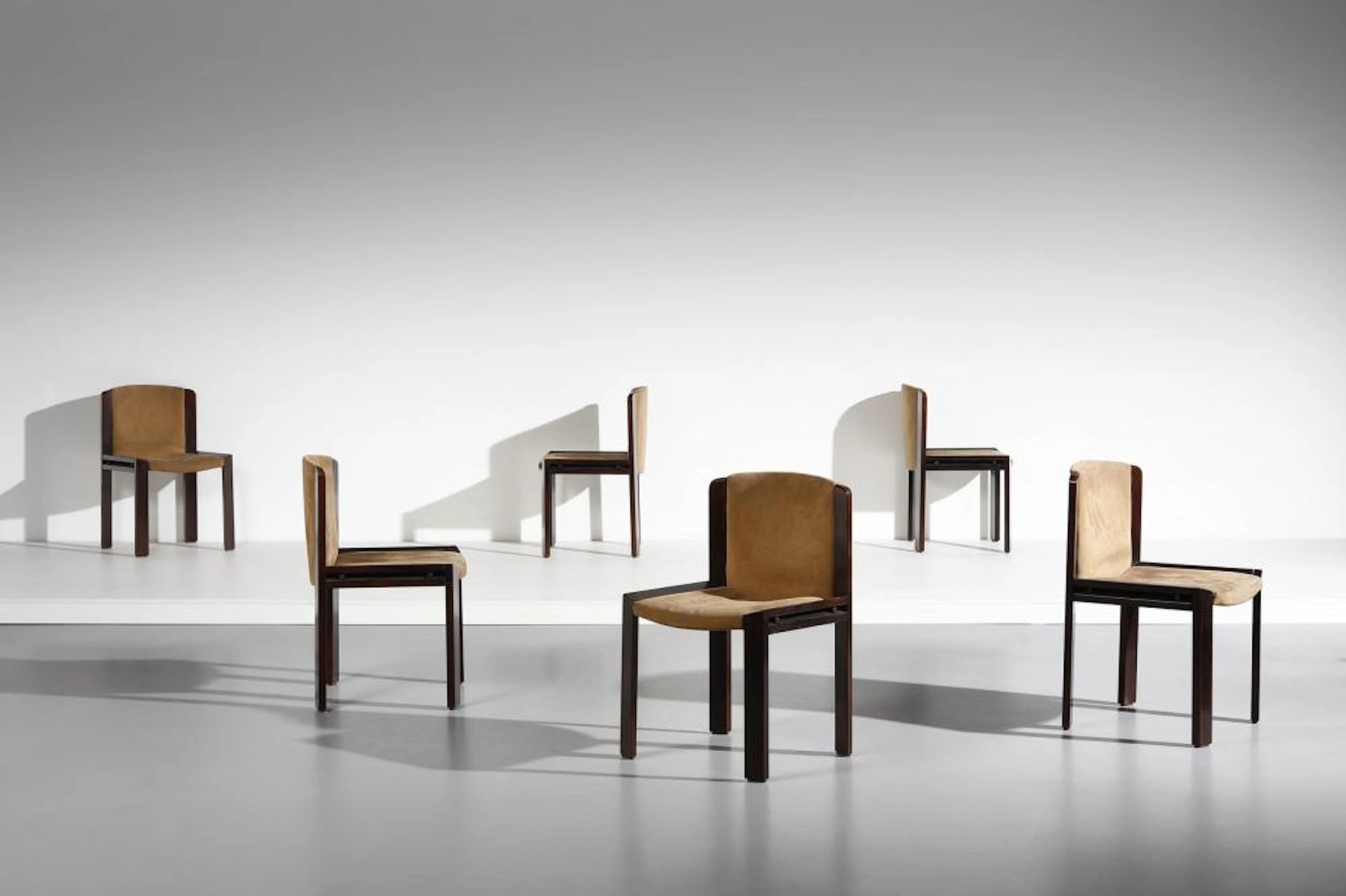 COLOMBO JOE (1930 - 1971) Six 300 chairs for Pozzi