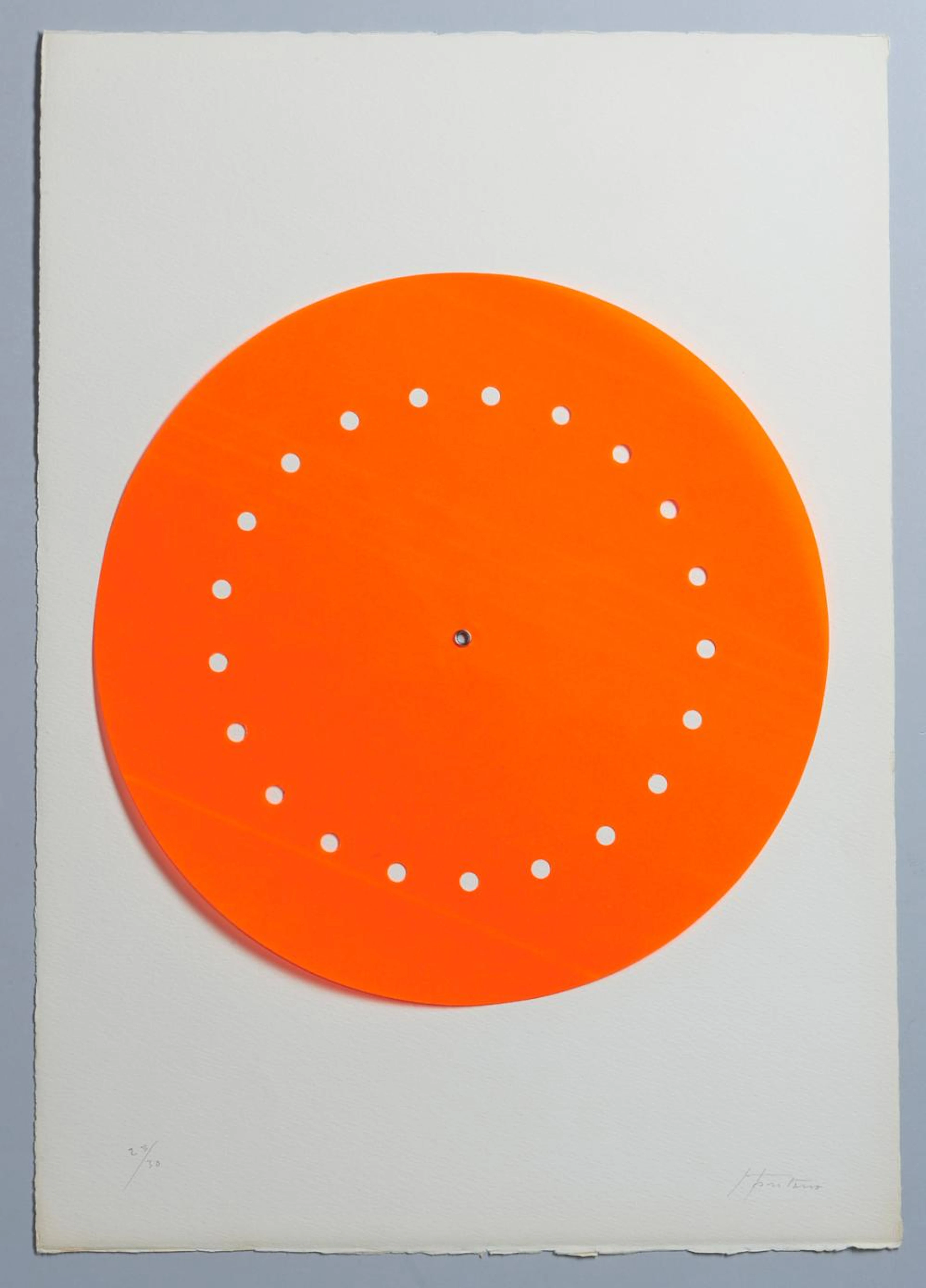 FONTANA LUCIO (1899 - 1968) Disco spaziale (arancione).