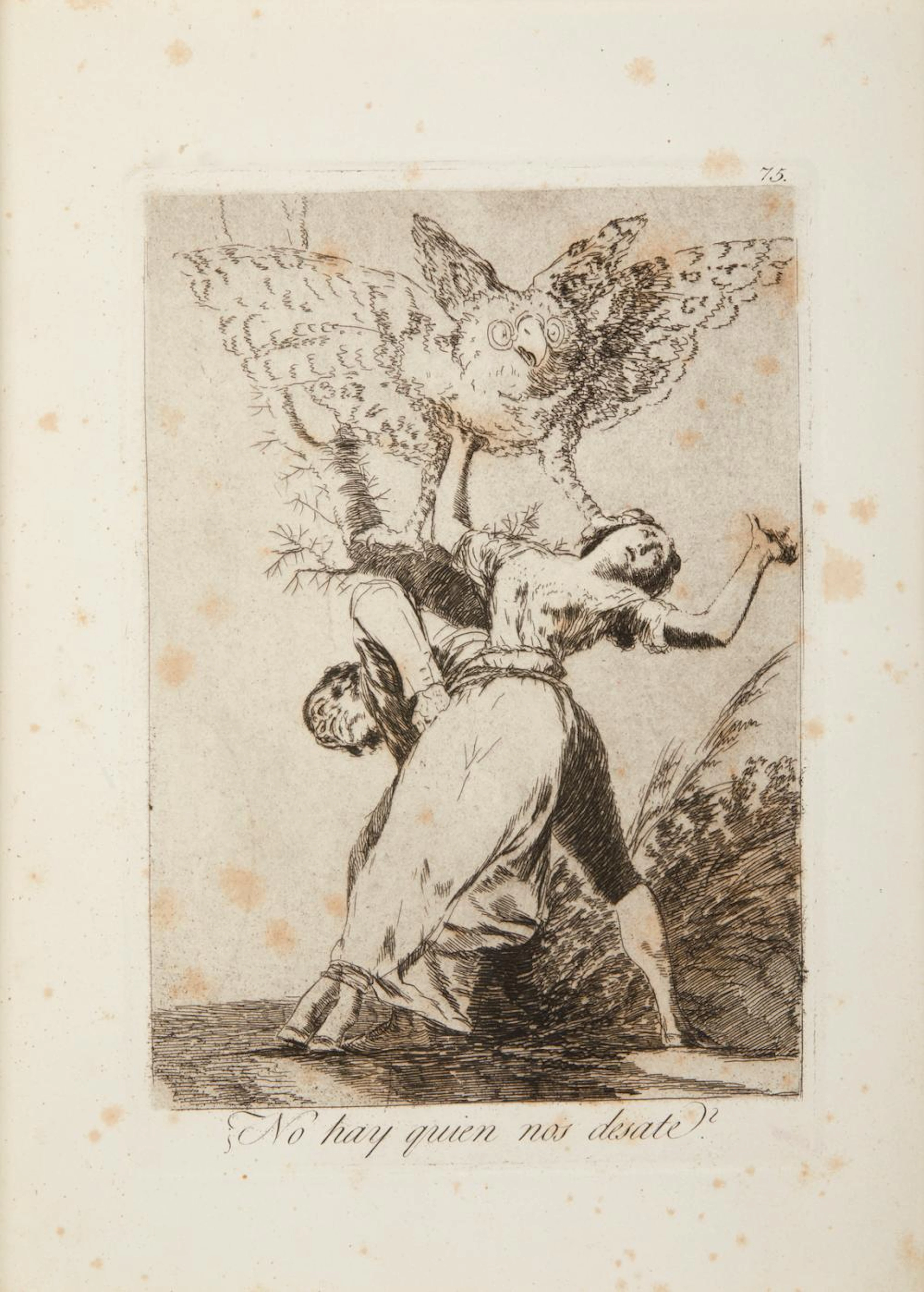 GOYA FRANCISCO (1746 - 1828) From Los Caprichos. No hay quien nos desate?