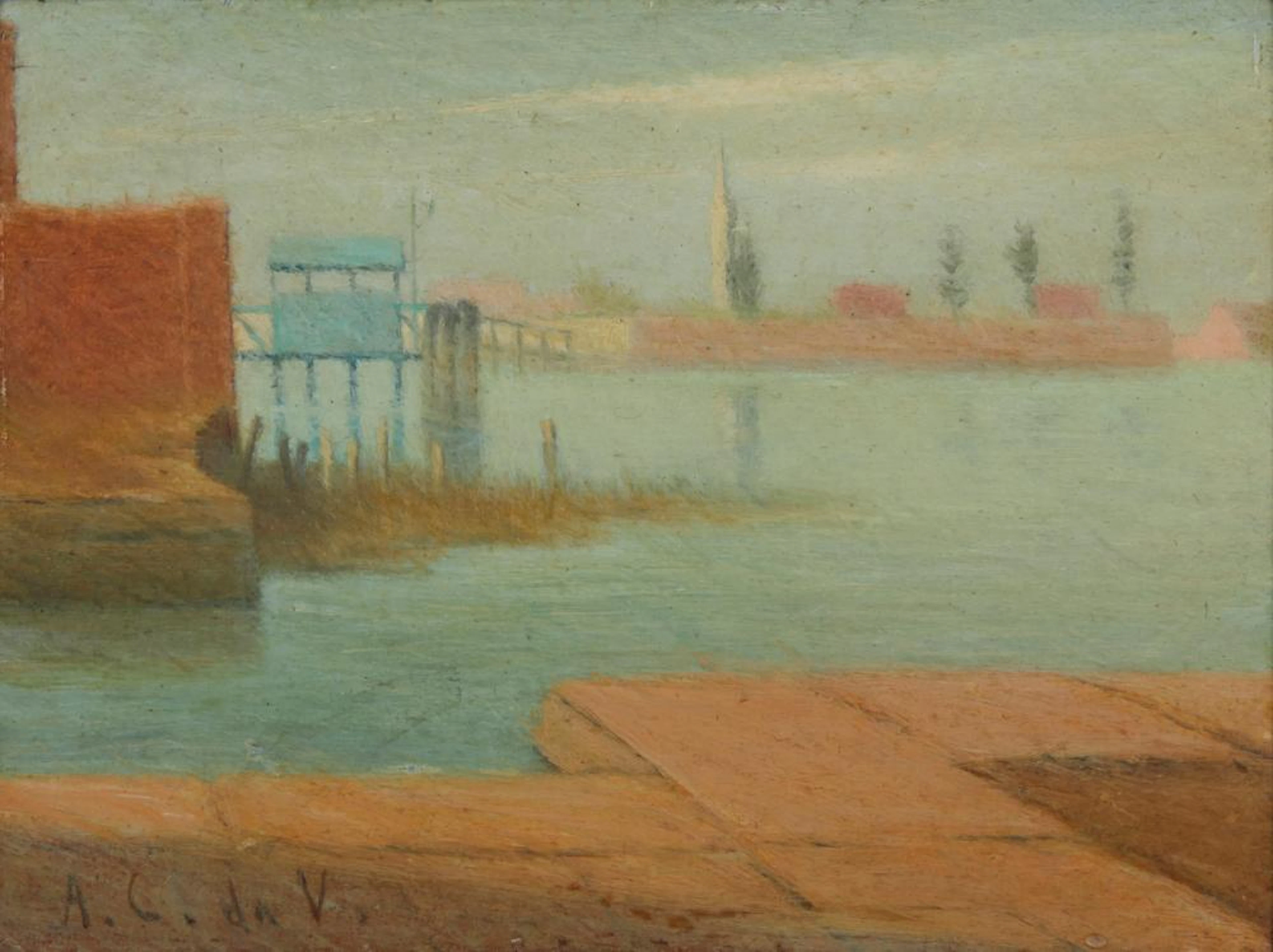 CALDERARA ANTONIO (1903 - 1978) - Il campanile di Mazzorbo.