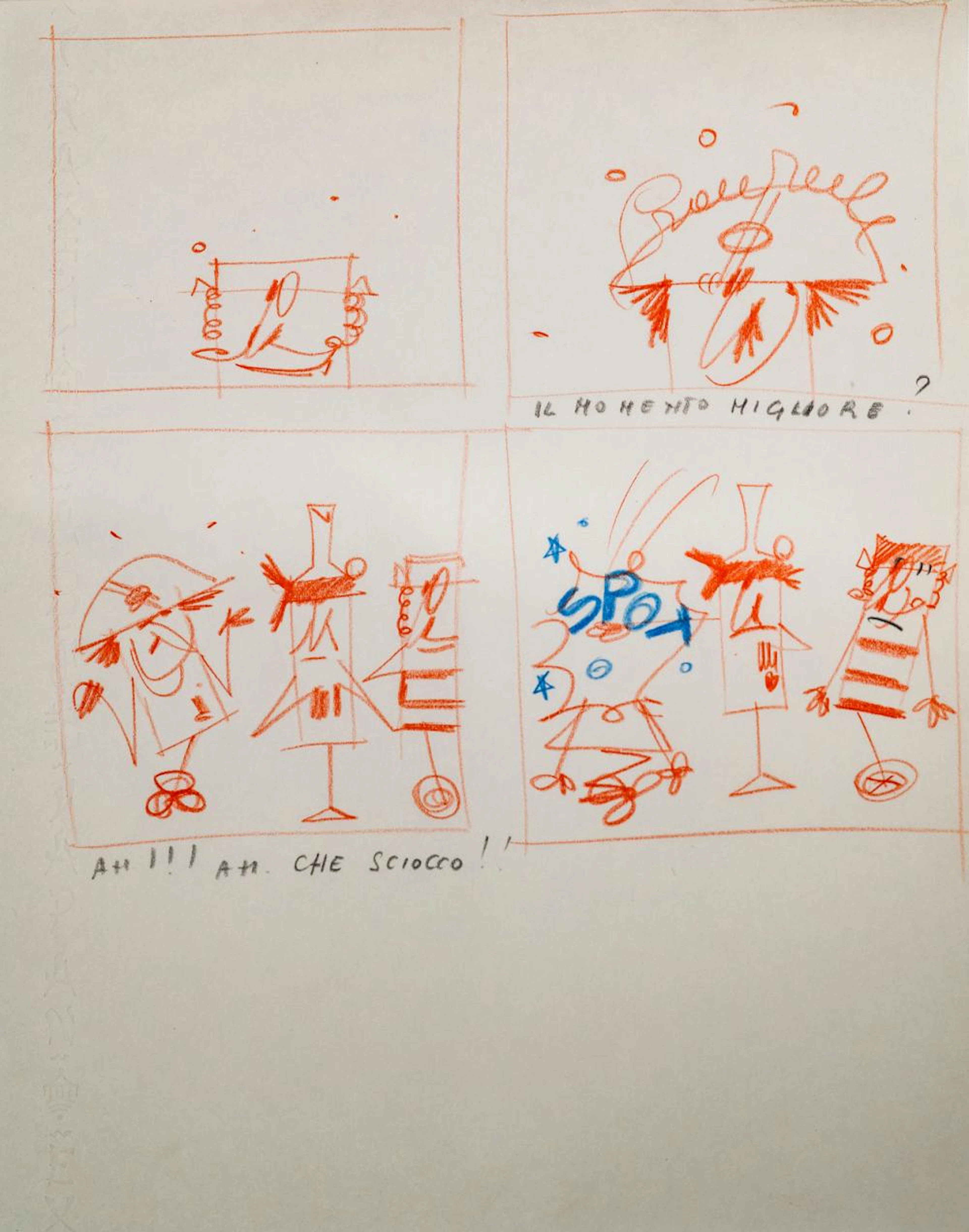 LODOLO FILM - Dalla serie sketches dei Posteros ( lot composed of n.4 sheets).
