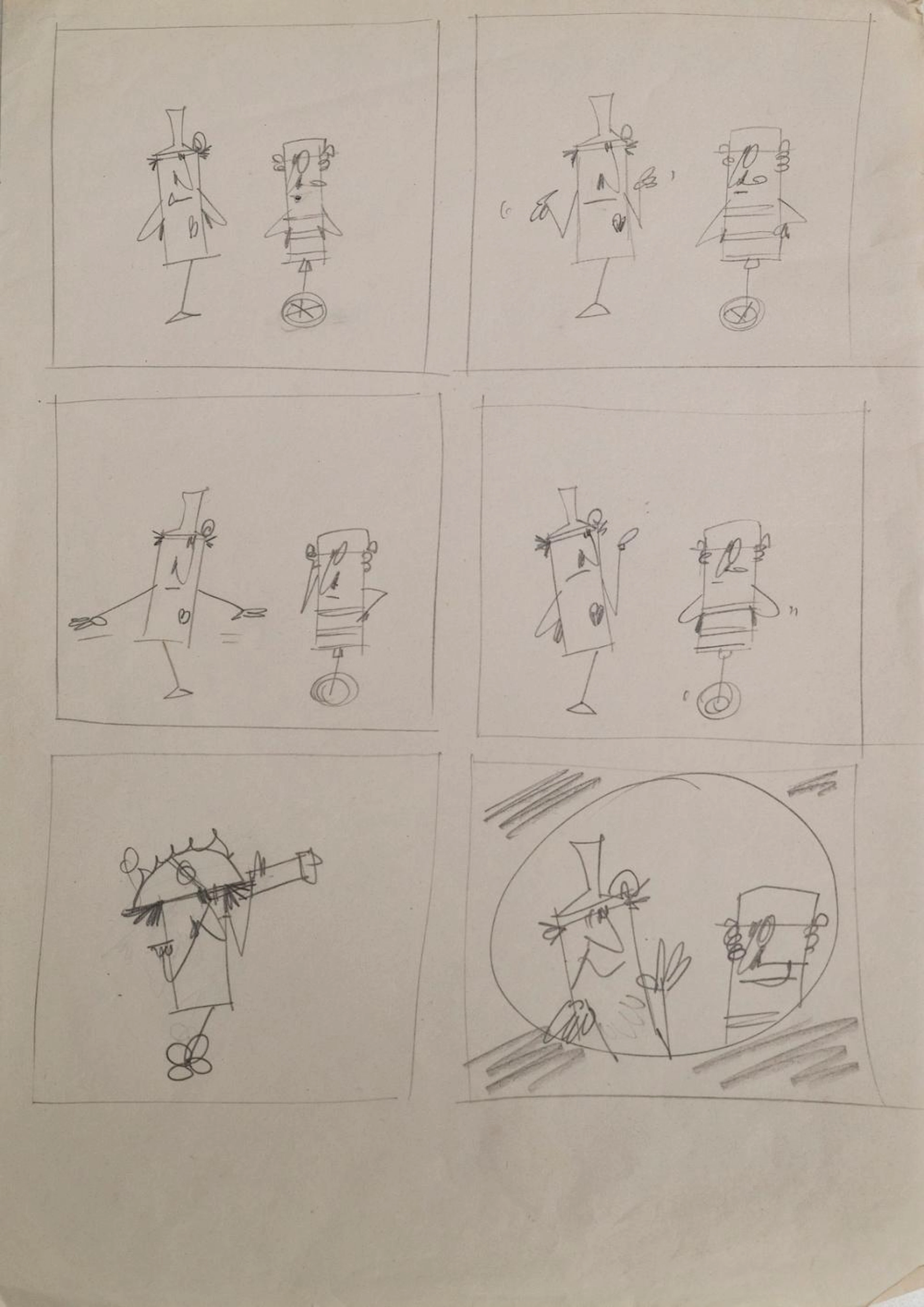 LODOLO FILM - Dalla serie sketches dei Posteros. Lot composed of n.2 sheets.