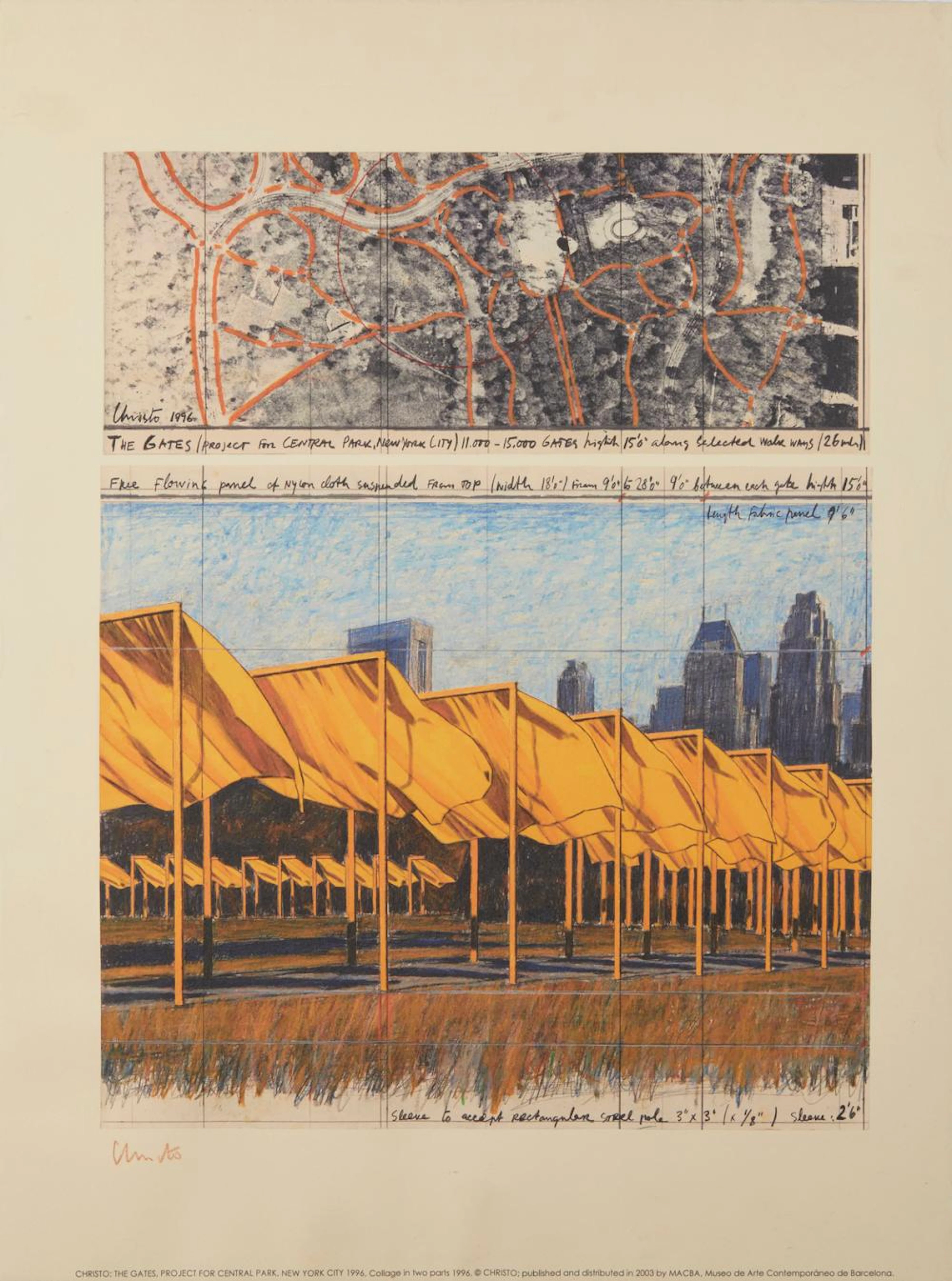 CHRISTO' (n. 1935) & JEANNE-CLAUDE (1935 - 2009) - The Gates, N.Y. 1996.