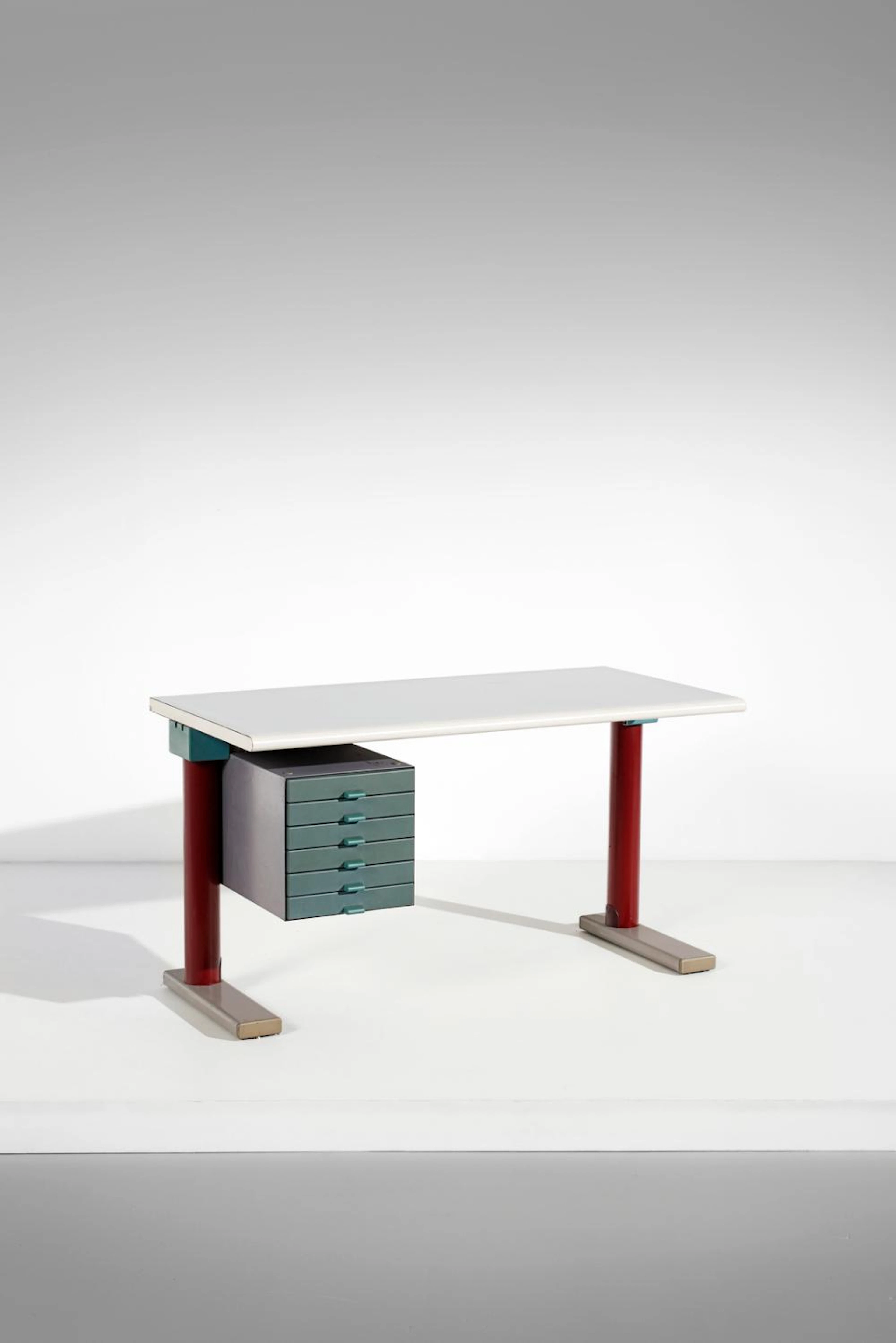 SOTTSASS ETTORE (1917 - 2007) Writing desk for Olivetti