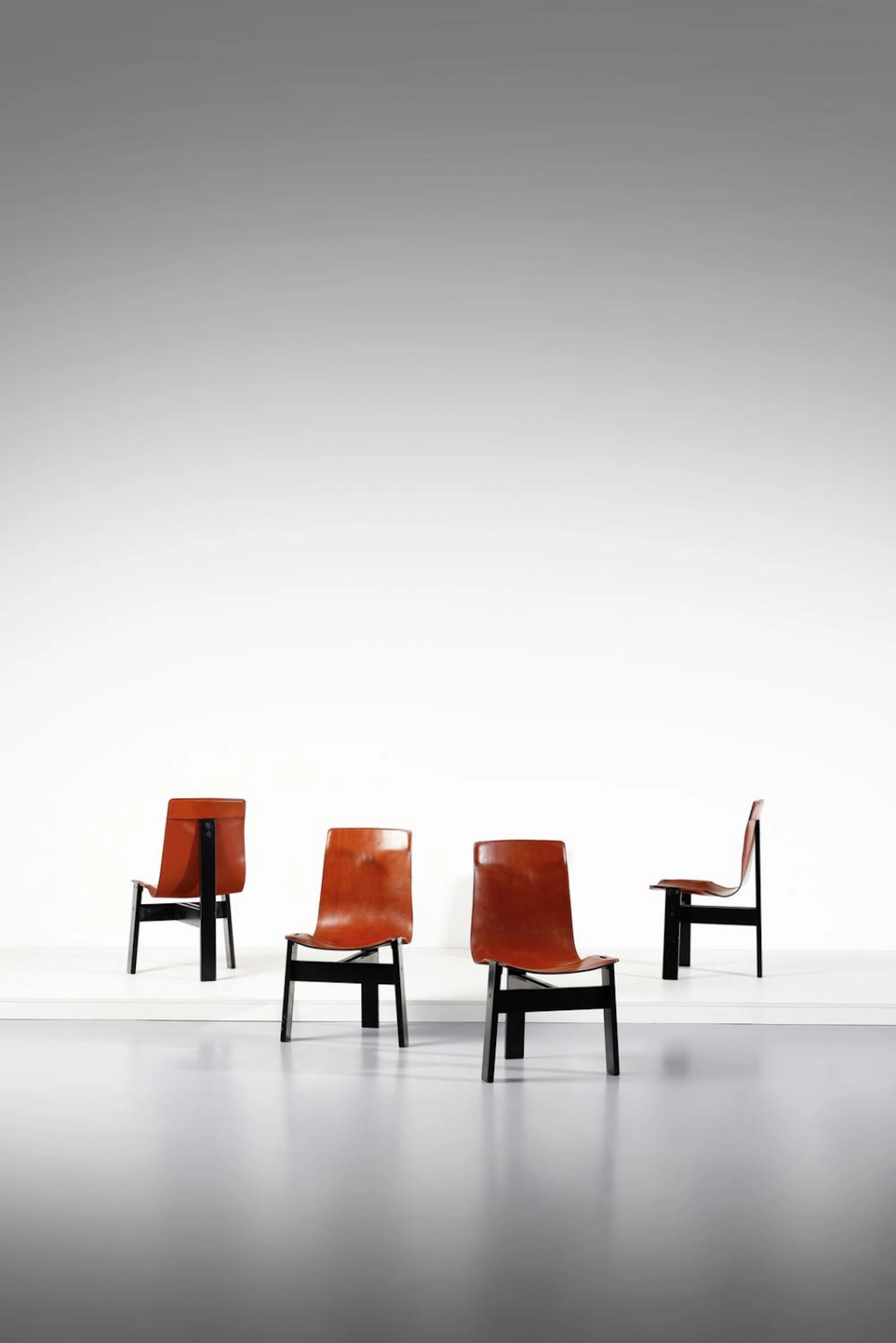 MANGIAROTTI ANGELO (1921 - 2012) - Four Tre 3 Dialogo chairs for Skipper, Italy