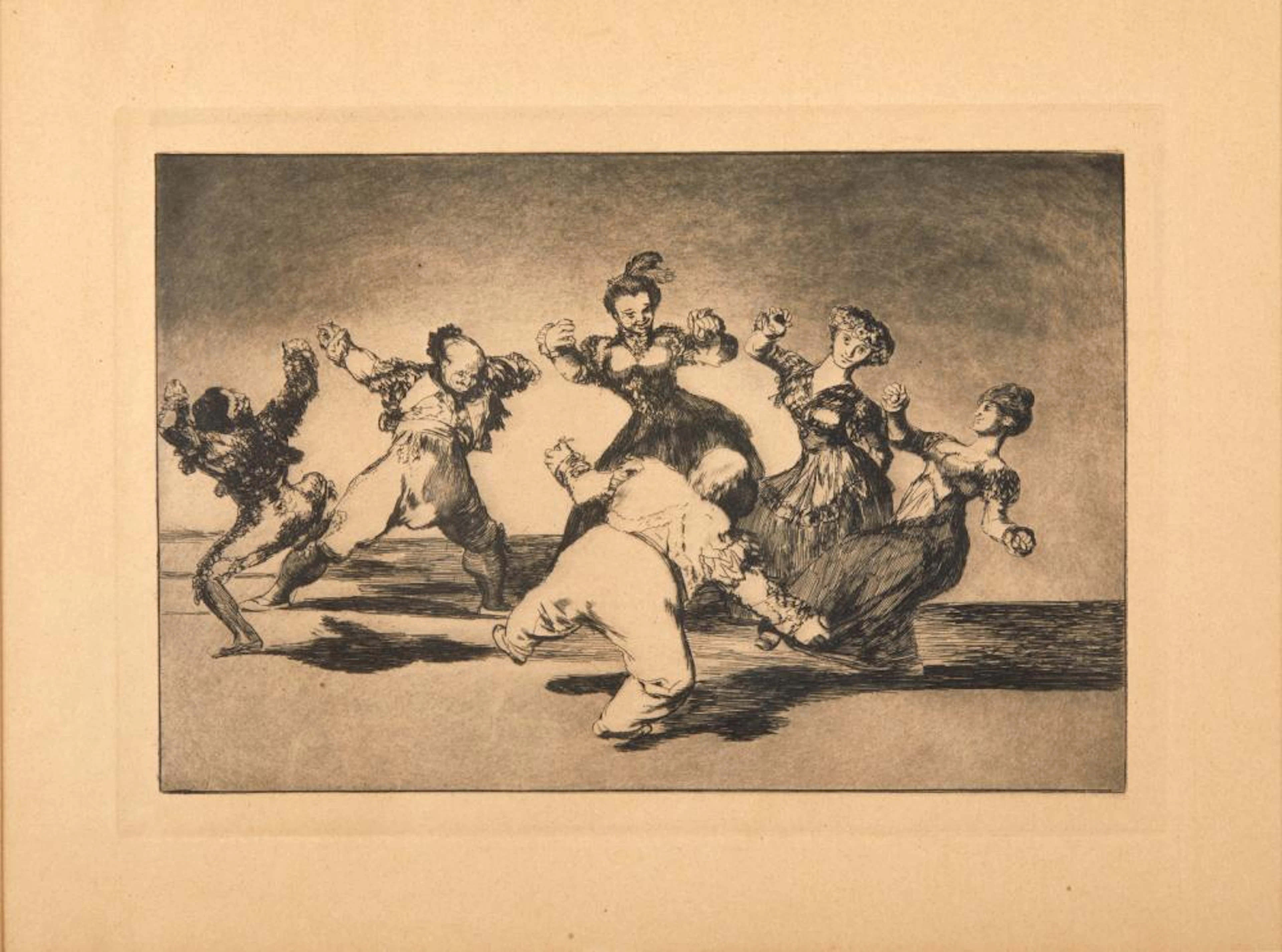 GOYA FRANCISCO (1746 - 1828) From Los Disparates. Figures dancing in a circle