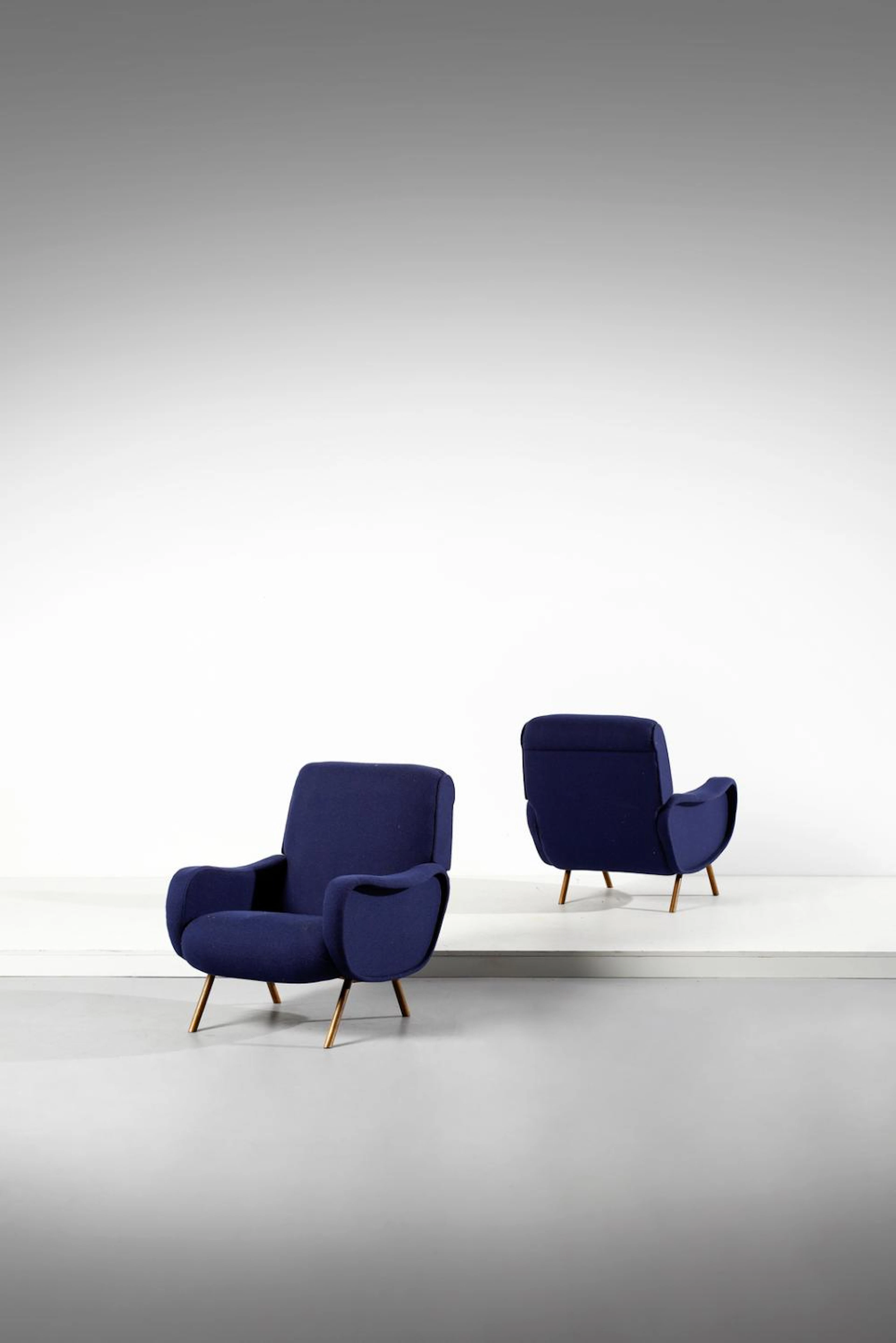 ZANUSO MARCO (1916 - 2001) Pair of Lady armchairs for Cassina