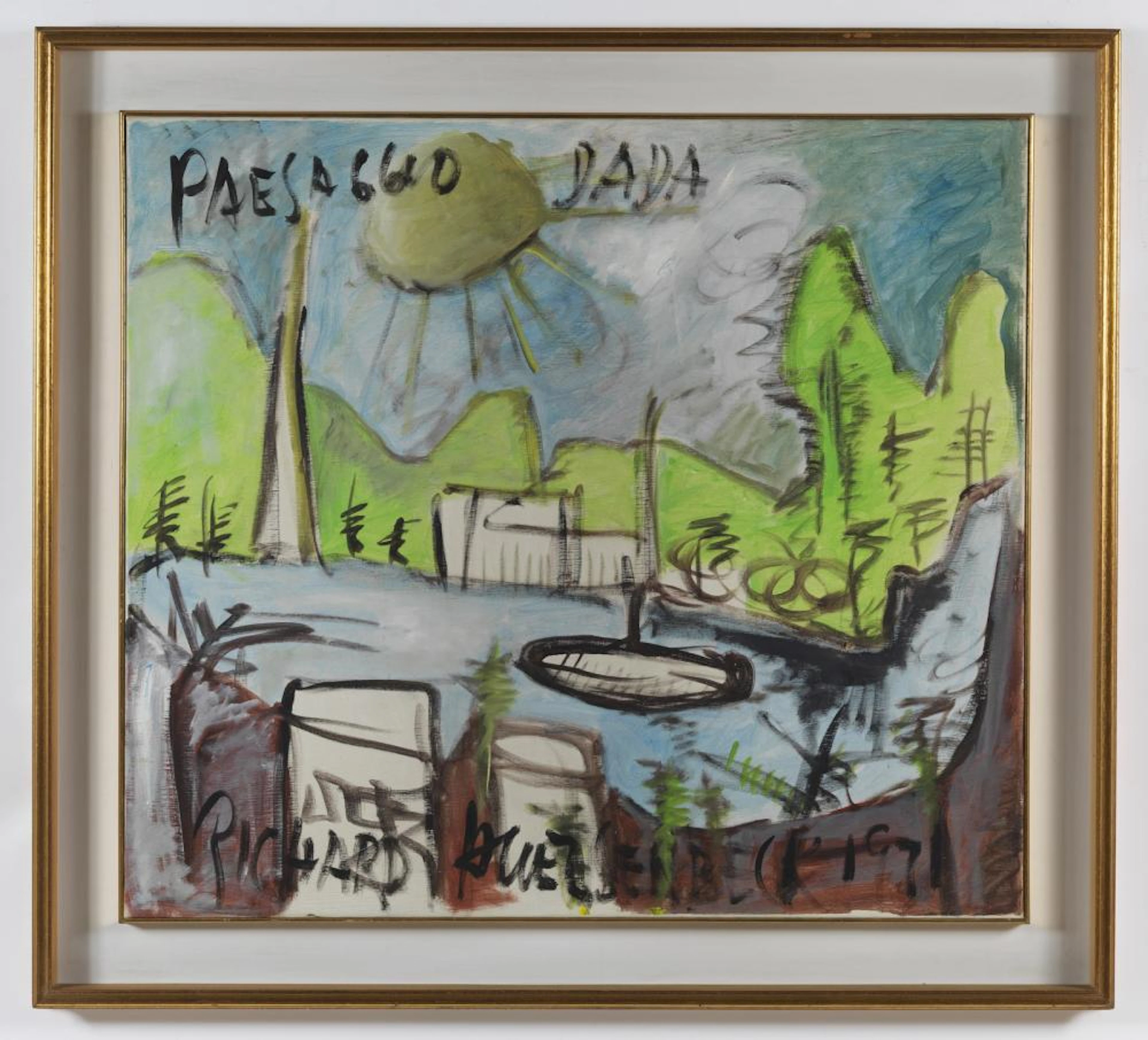 HUELSENBECK RICHARD (1892 - 1974) Dada landscape.