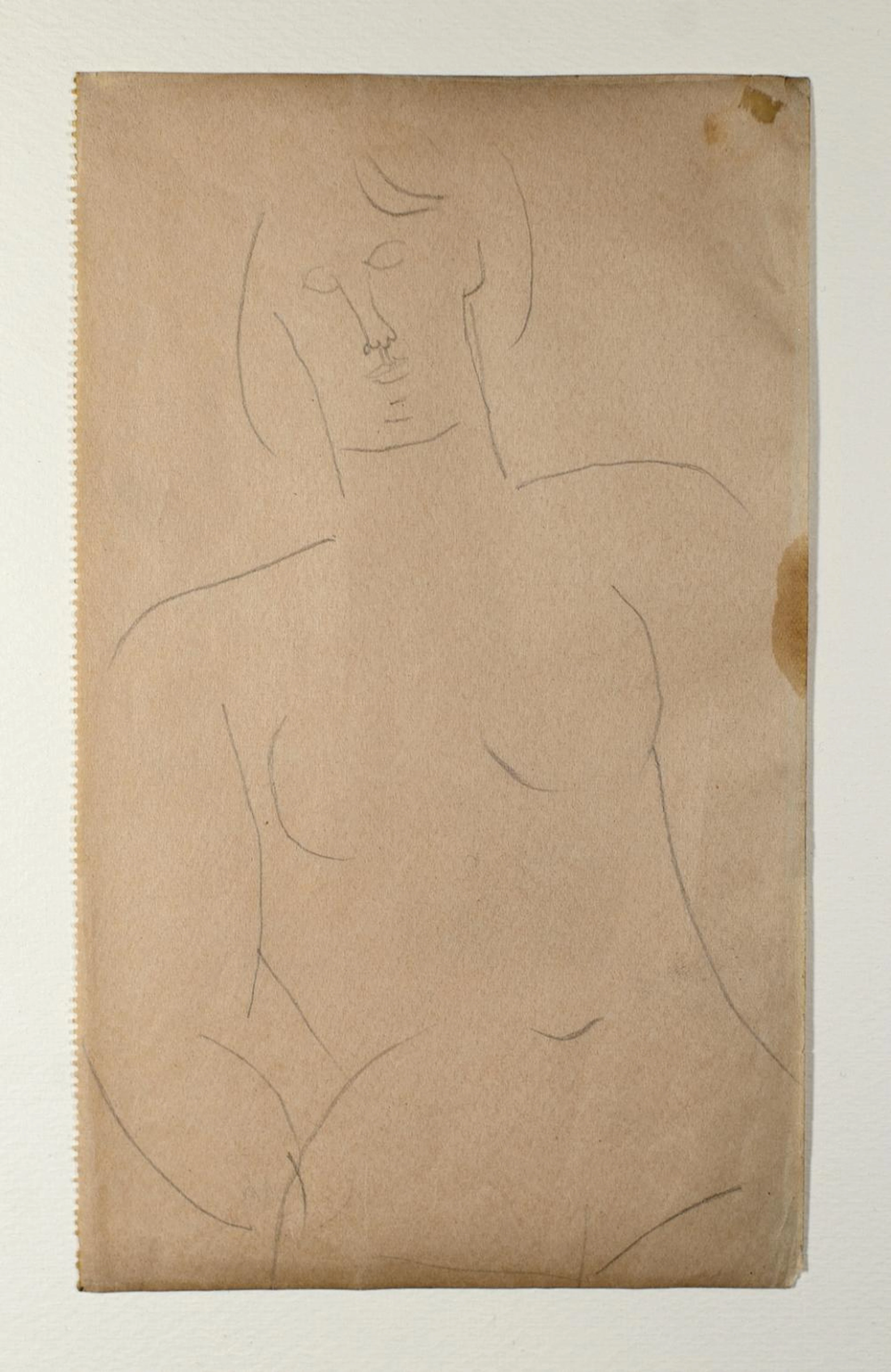MODIGLIANI AMEDEO (1884 - 1920) - NUDO (NU ASSIS).