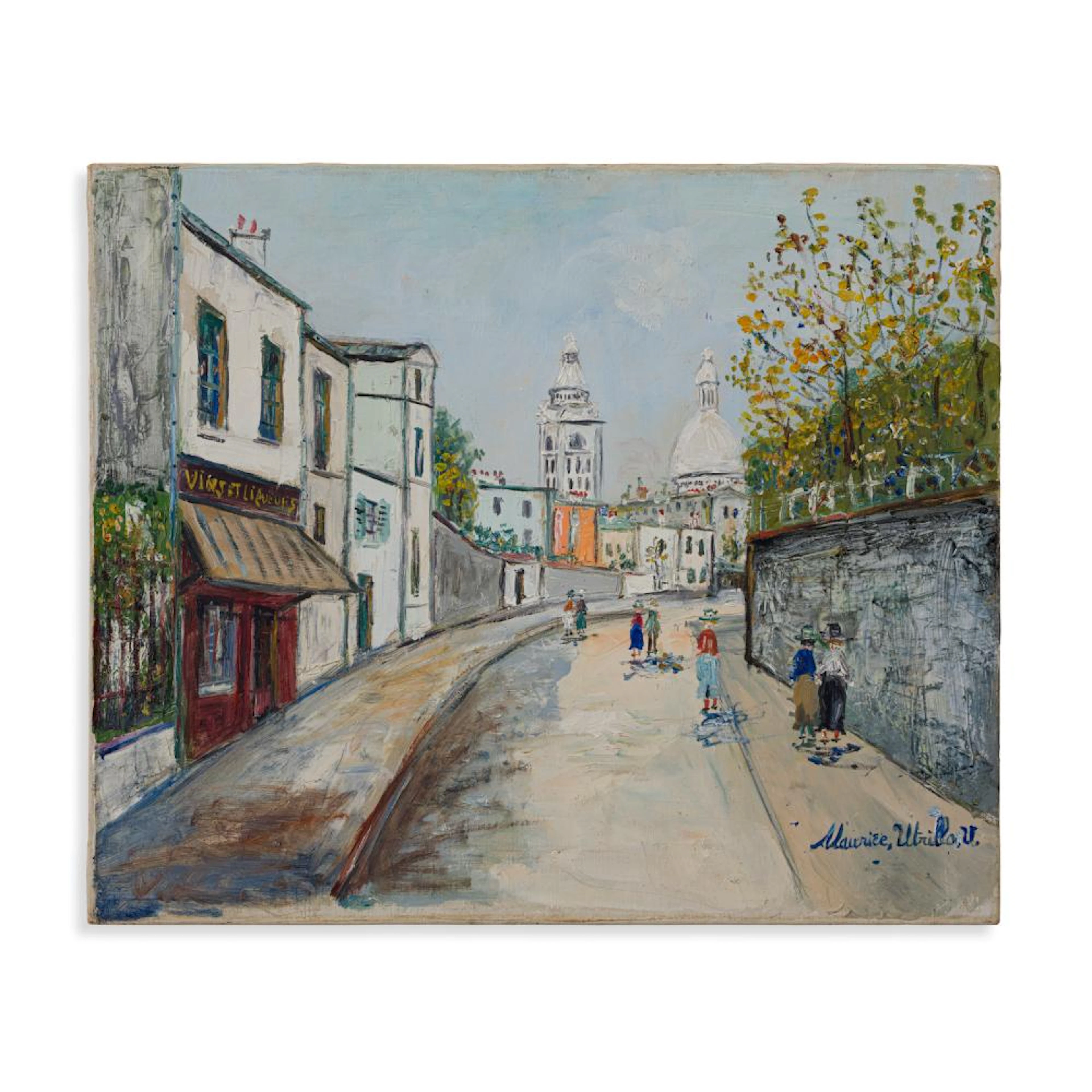 UTRILLO MAURICE (1883 - 1955) - RUE DE L'ABREVOIR A MONTMARTRE.