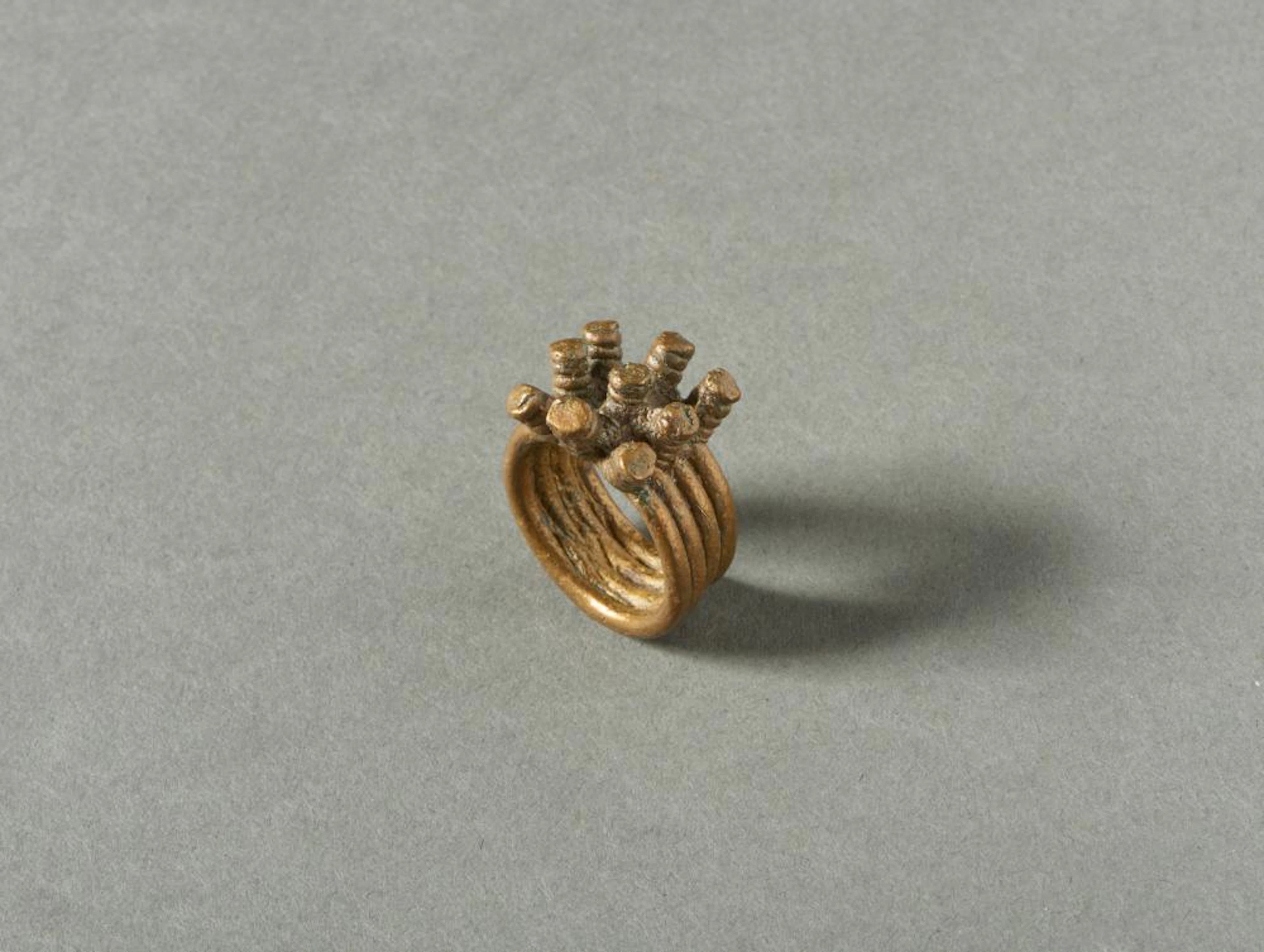 African art Dogon, Mali. Copper alloy ring. Signs of use.