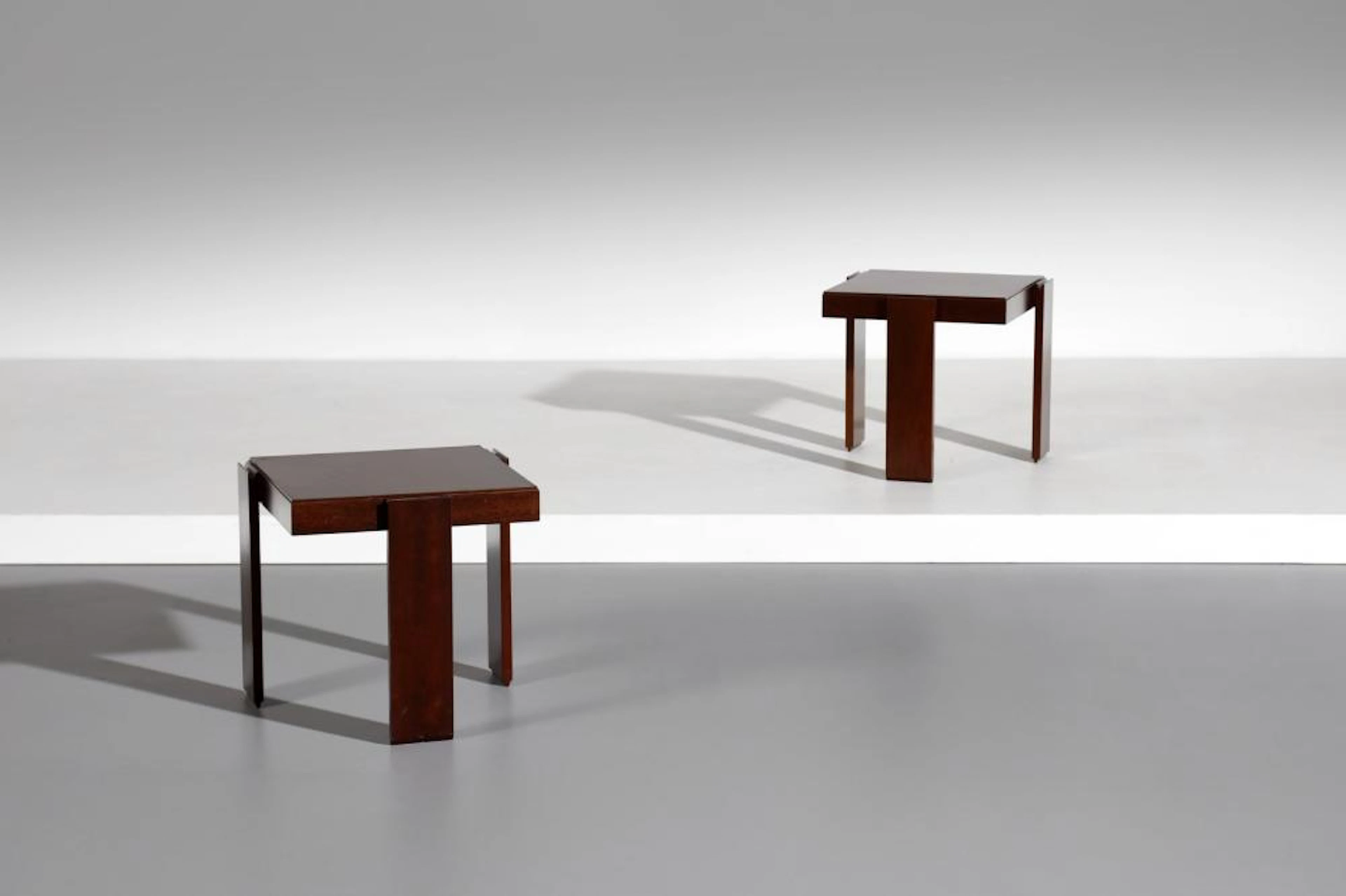 SALOCCHI CLAUDIO (1934 - 2009) attributed. Pair of stackable tables