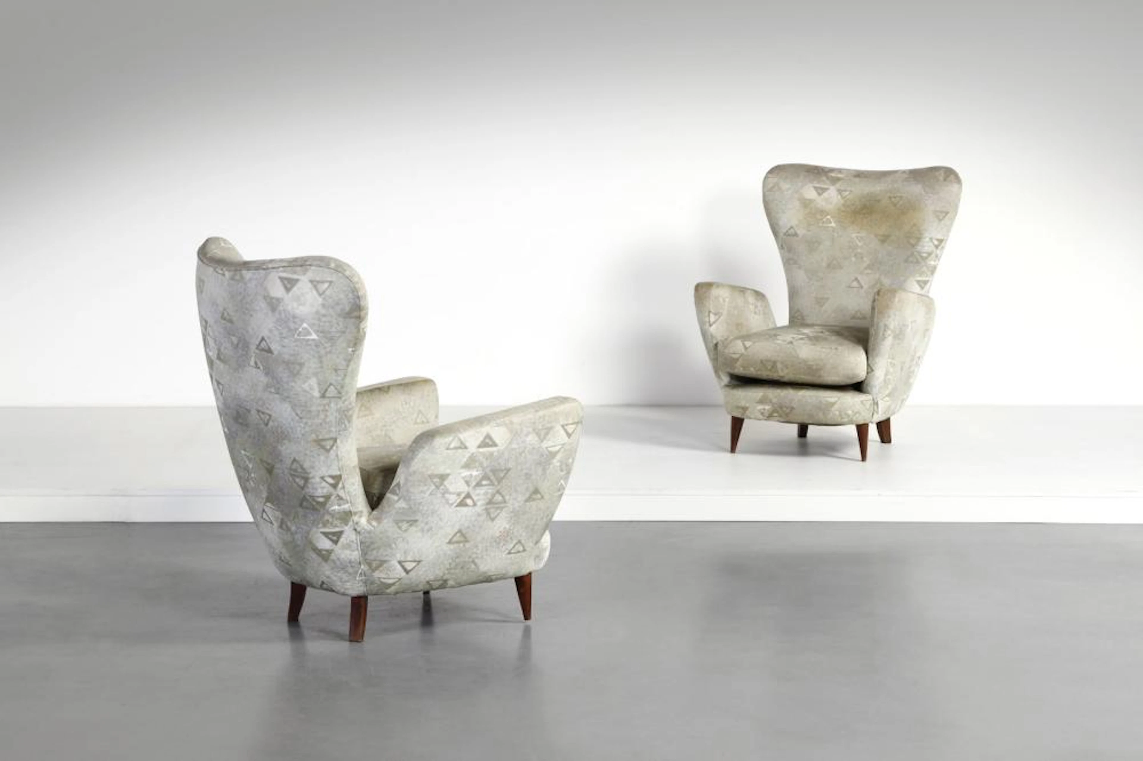 EMILIO SALA E GIORGIO MADINI Pair of armchairs